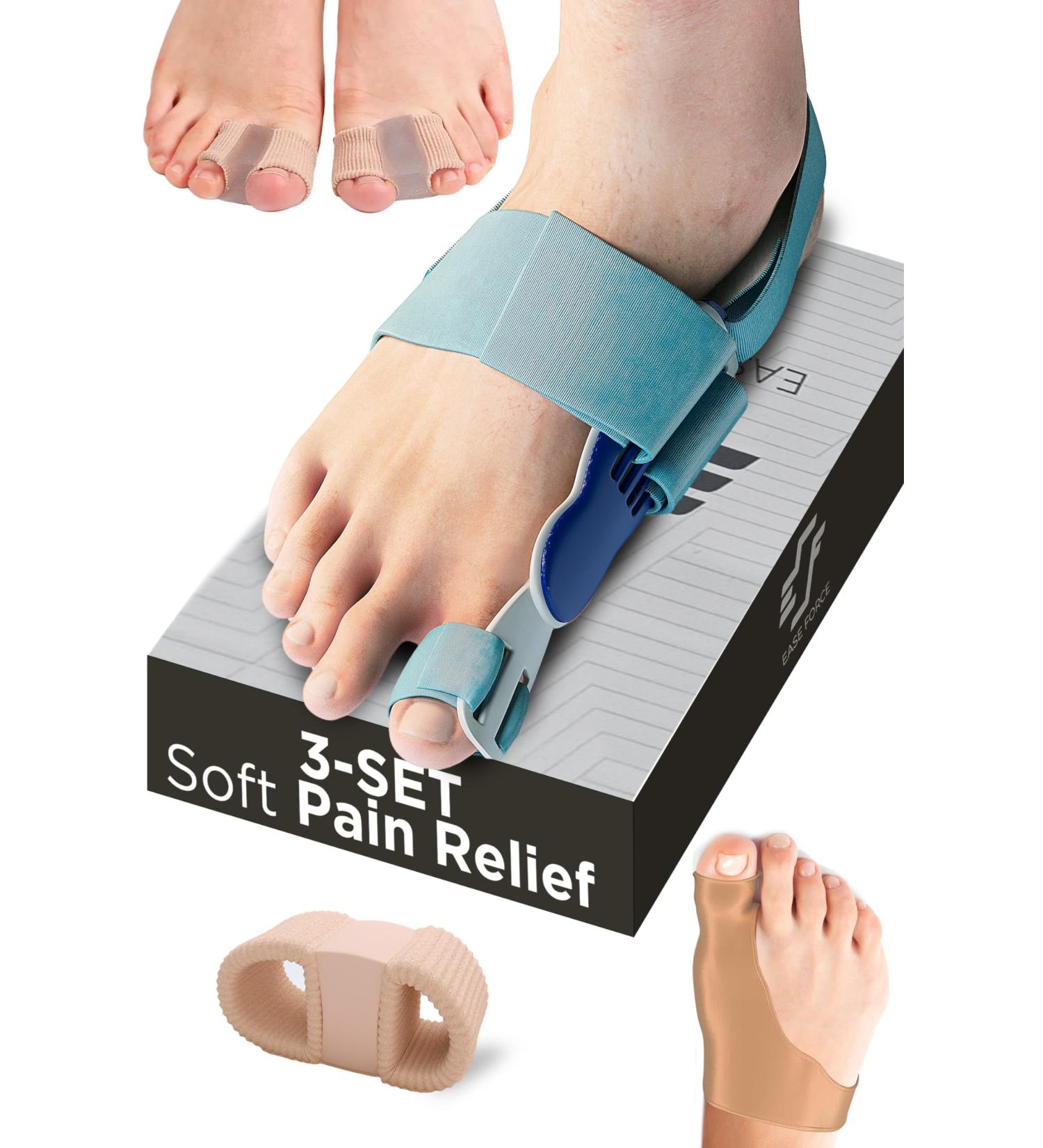 Bunion Corrector for Men & Women | Adjustable Orthopedic Splint & Toe Separators | 3-in-1 Big Toe Straightener - Comfortable Bunion Relief - Buy Online on GoSupps.com