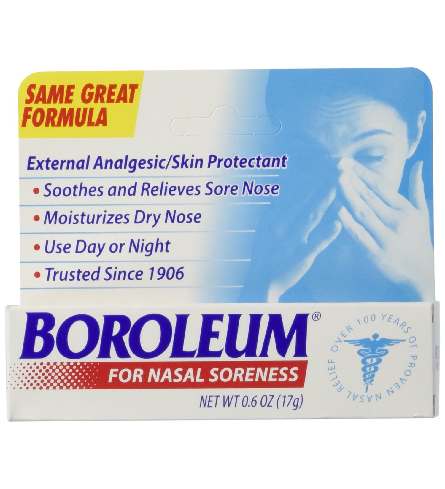Boroleum 6 tube pack - Skin Protectant and Analgesic Ointment for Nasal Soreness - - Buy Online on GoSupps.com