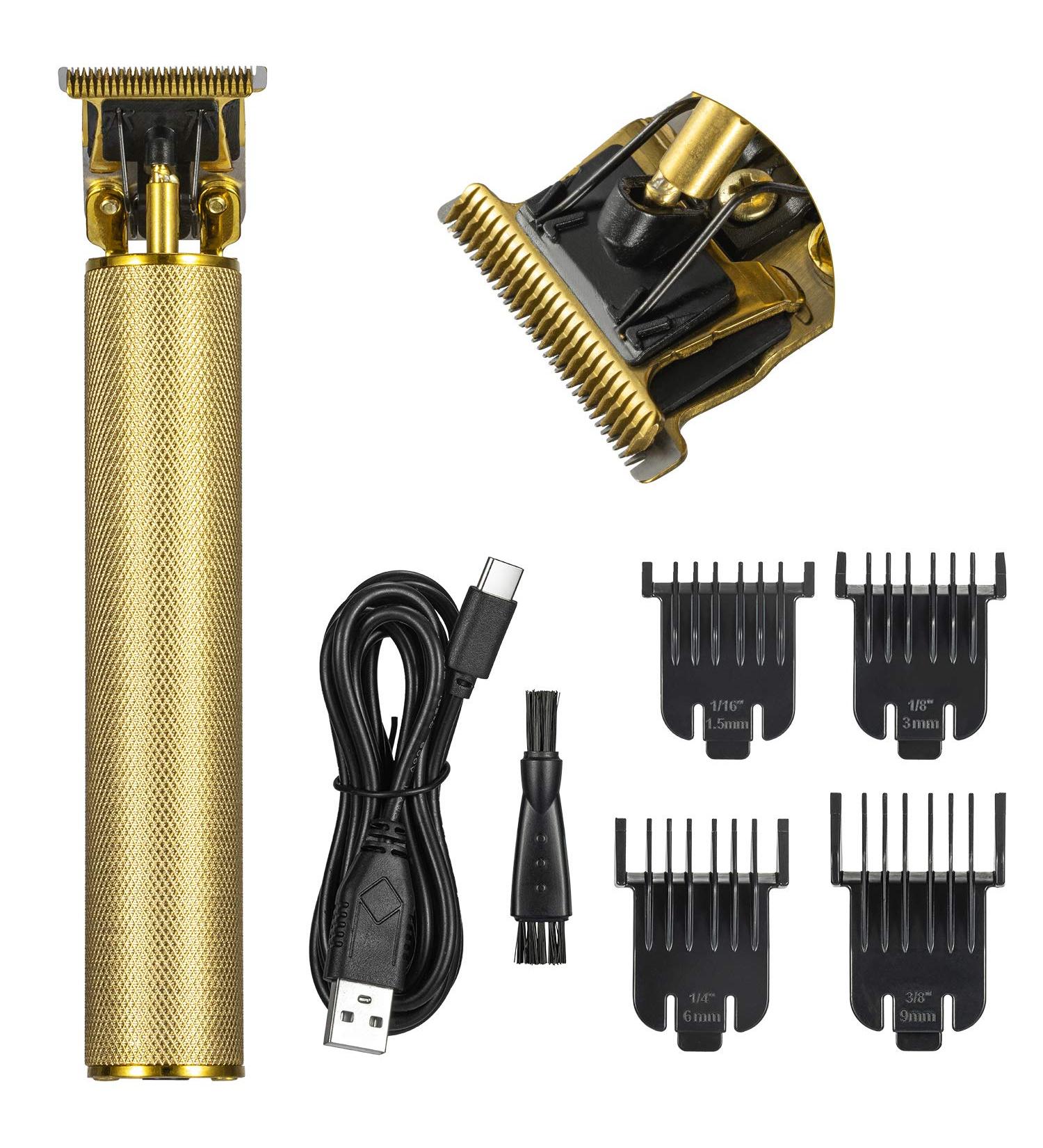 Professional Electric Pro Li Outliner 0mm Baldheaded Hair Clippers - Cordless Rechargeable T-Blade Trimmer for Men Barber Grooming - Close Cutting Beard Shaver - Gold - Buy Online on GoSupps.com