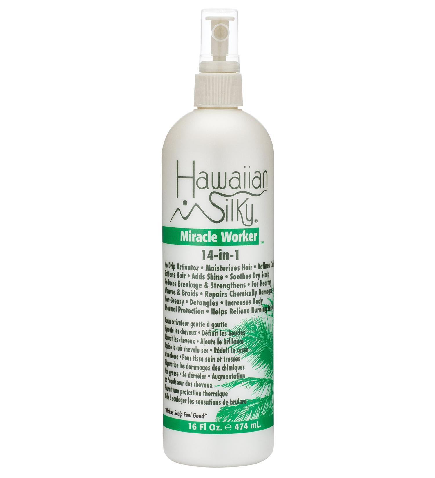 Hawaiian Silky 14-In-1 Leave In Keratin Oil 16 oz - Frizz-Free Treatment with Jojoba Oil - Scalp Repair for Color Treated Hair - Men, Women, Kids - Buy Online on GoSupps.com