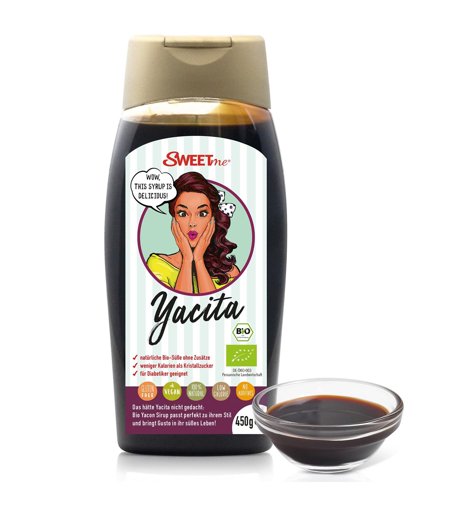 SWEETme Organic Yacon Syrup 450g | Pure Natural Sweetness Vegan & Additive-Free Organic Certified DE- KO-003 - Buy Online on GoSupps.com