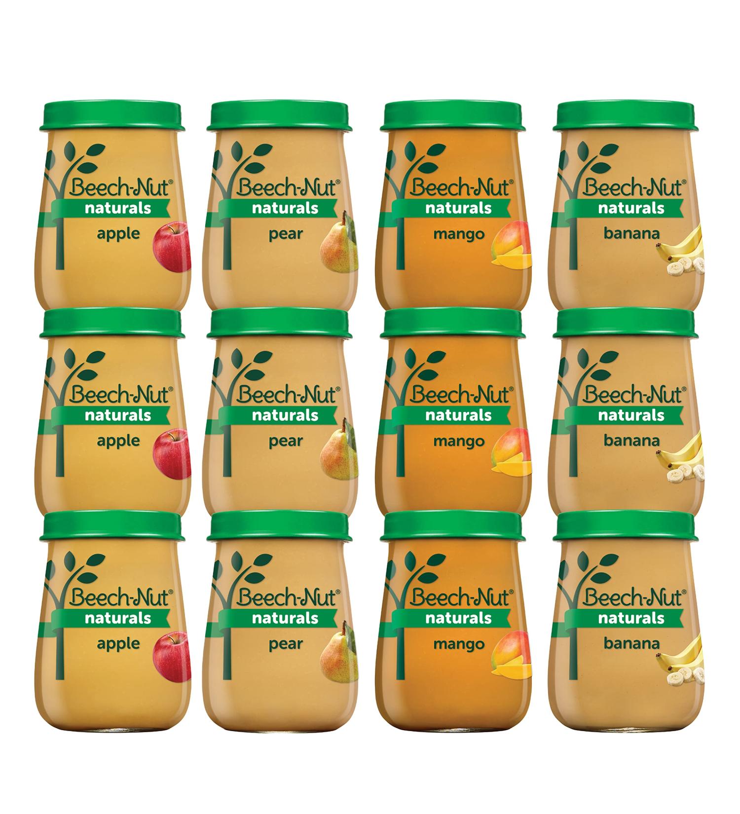 Beech-Nut Baby Food Jars, Fruit Variety Pack, 4oz, 12ct