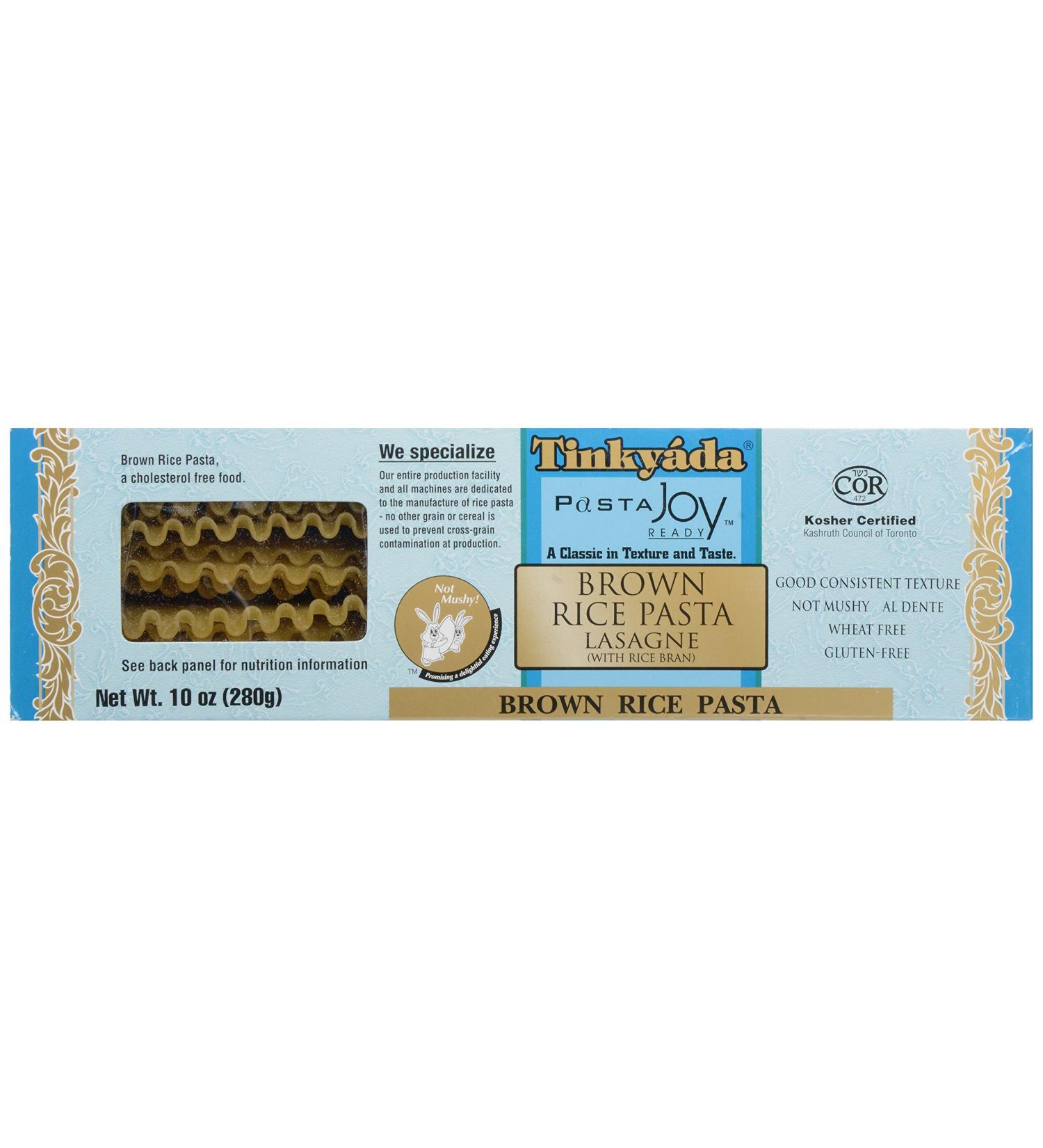 Tinkyada Brown Rice Pasta with Rice Bran Lasagne 280g - Gluten-Free, Organic - Buy Online on GoSupps.com