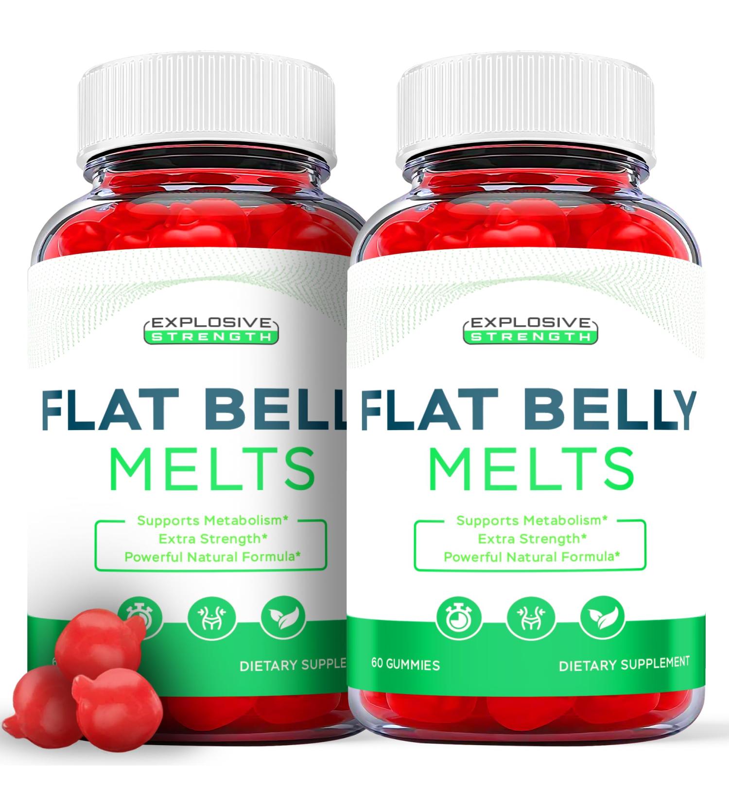 2 Pack Flat Belly Melts Keto Gummies - Vegan Official Formula with ACV & B12 - Weight Loss Support (120 Gummies) - Buy Online on GoSupps.com