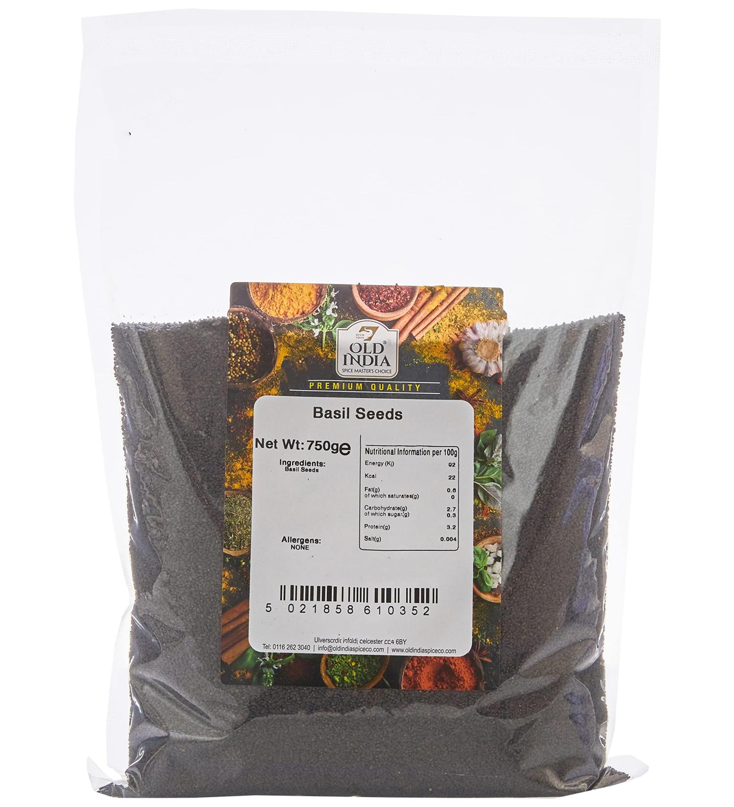 Old India Basil Seeds 750g - High-Quality 750 g Pack - Buy Online on GoSupps.com