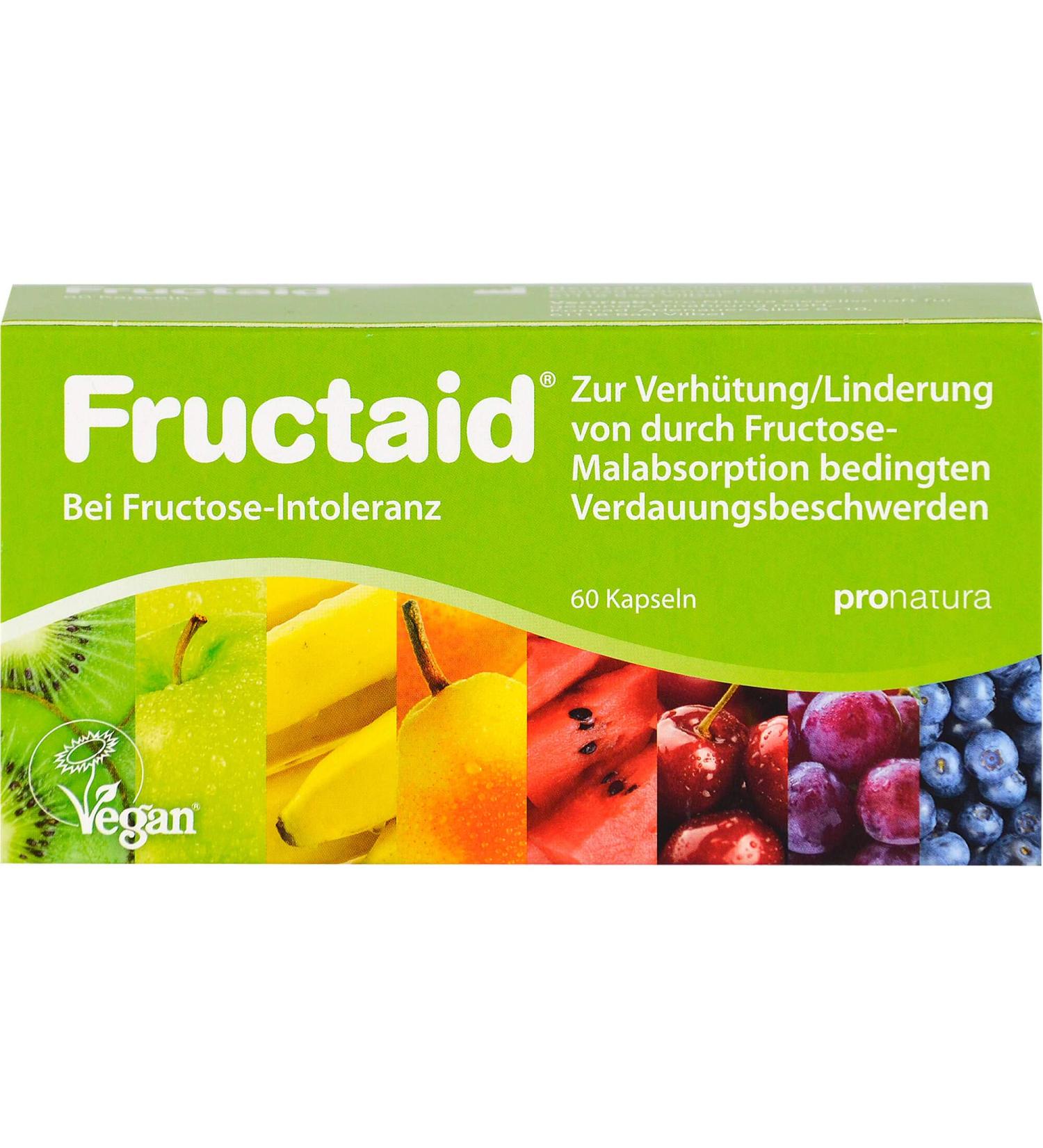 Pro Natura Fructaid - 60 Capsules for Fructose Intolerance | Relief & Prevention of Fructose Malabsorption - International Shipping Available - Buy Online on GoSupps.com