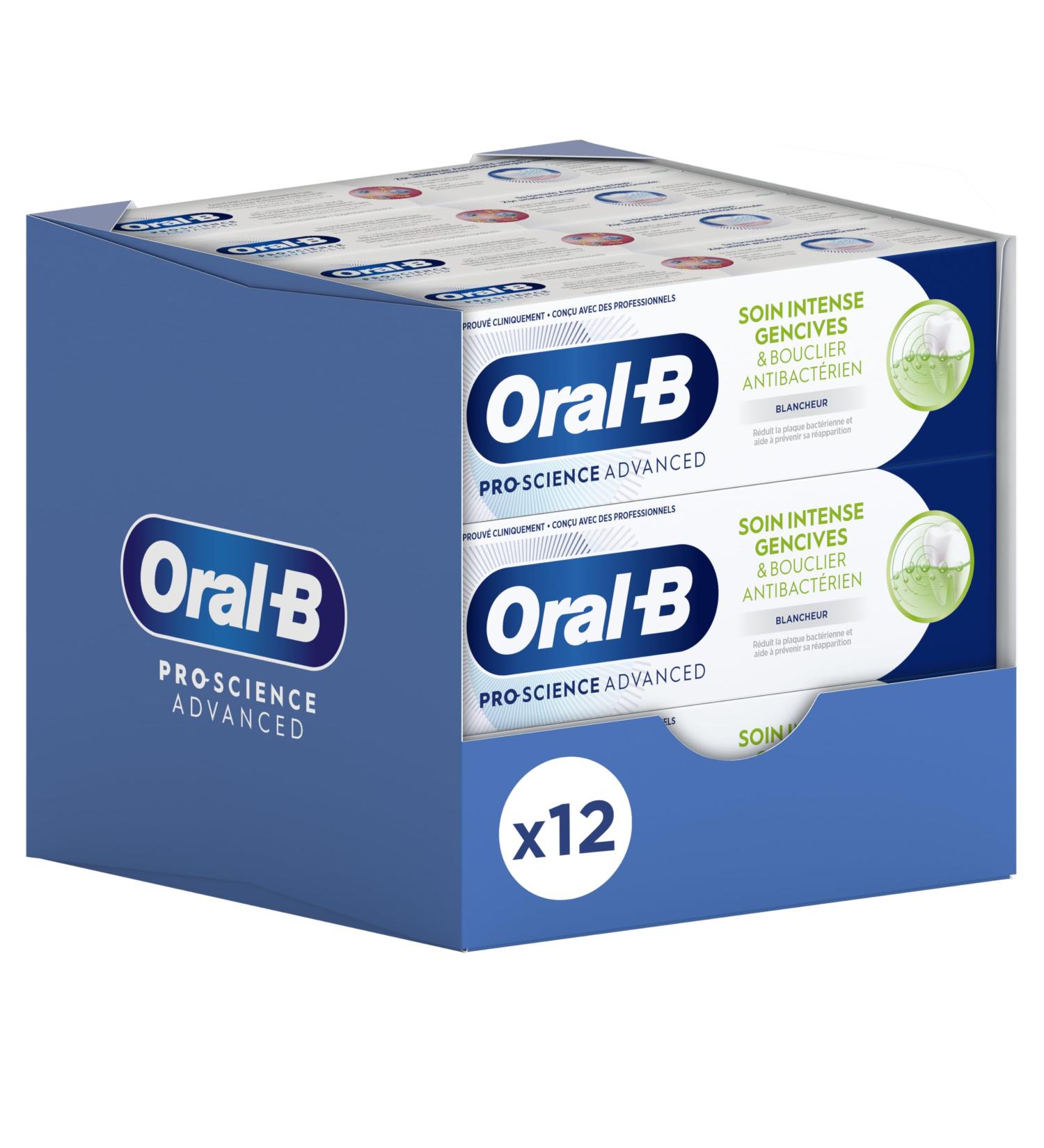 Oral-B Pro-Science Advanced Toothpaste Intense Gum Care & Whitening Antibacterial Shield 75ml - Buy Online on GoSupps.com