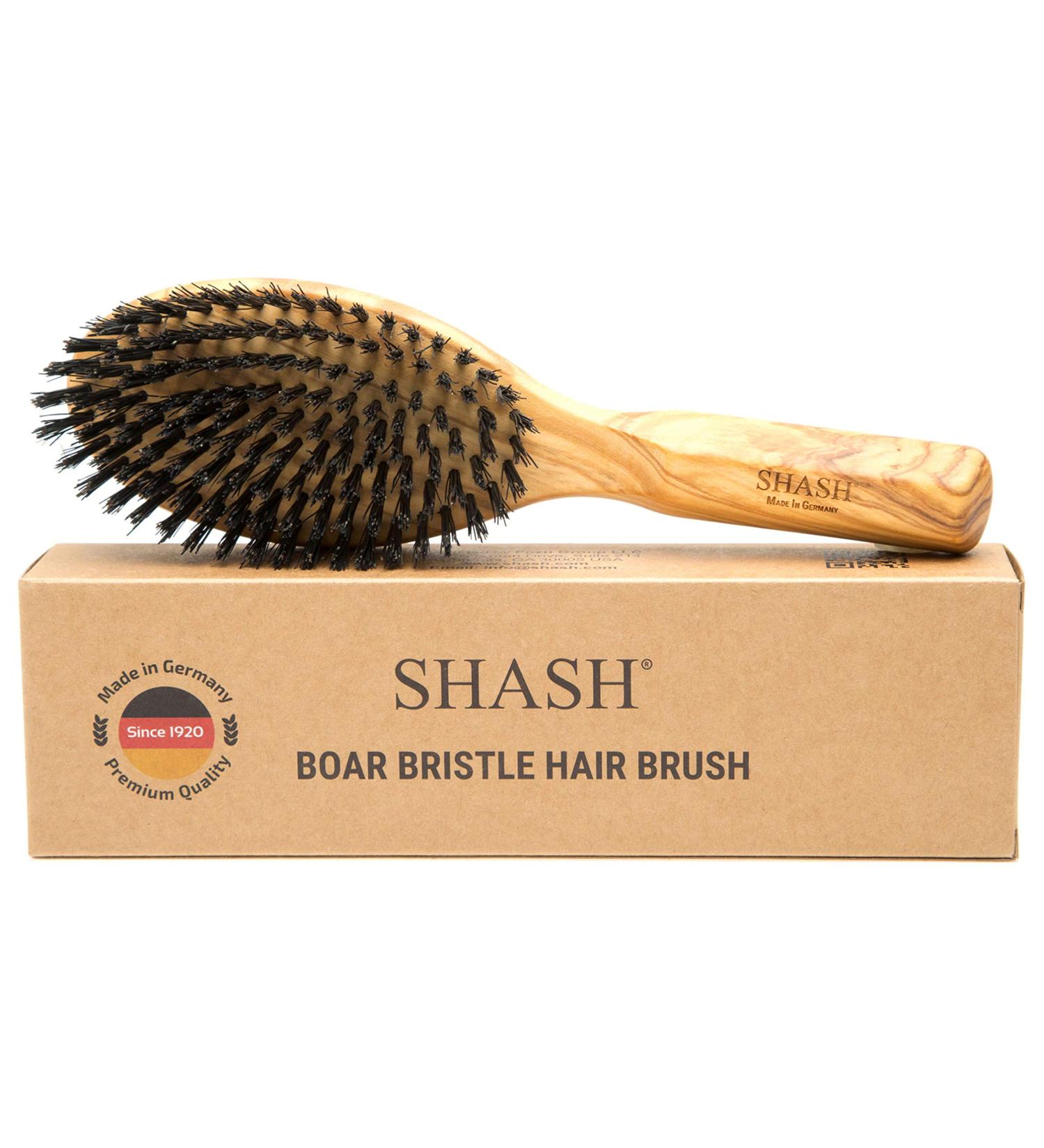 Hand Made in Germany Boar Bristle Hair Brush - Restores Shine, Smooths & Conditions Hair - Ideal for Thin to Normal Hair - Exfoliates Scalp - Men and Women - Buy Online on GoSupps.com
