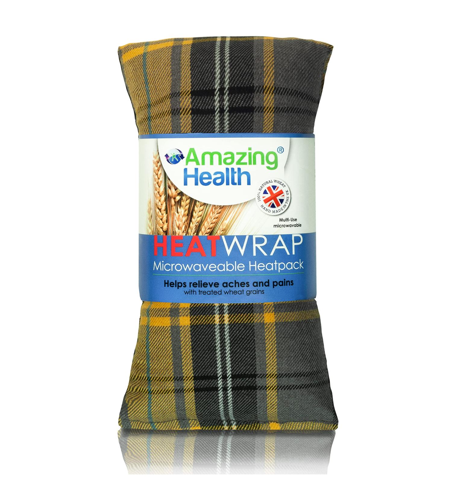 Amazing Health Wheat Bags Microwavable Hot and Cold Pack for Men and Women - Microwave Heat Pad with Natural Wheat Heat Pack Cotton Tartan Microwave Wheat Bag (Lavender Yellow Tartan) Yellow Tartan 42 centimetres - Buy Online on GoSupps.com