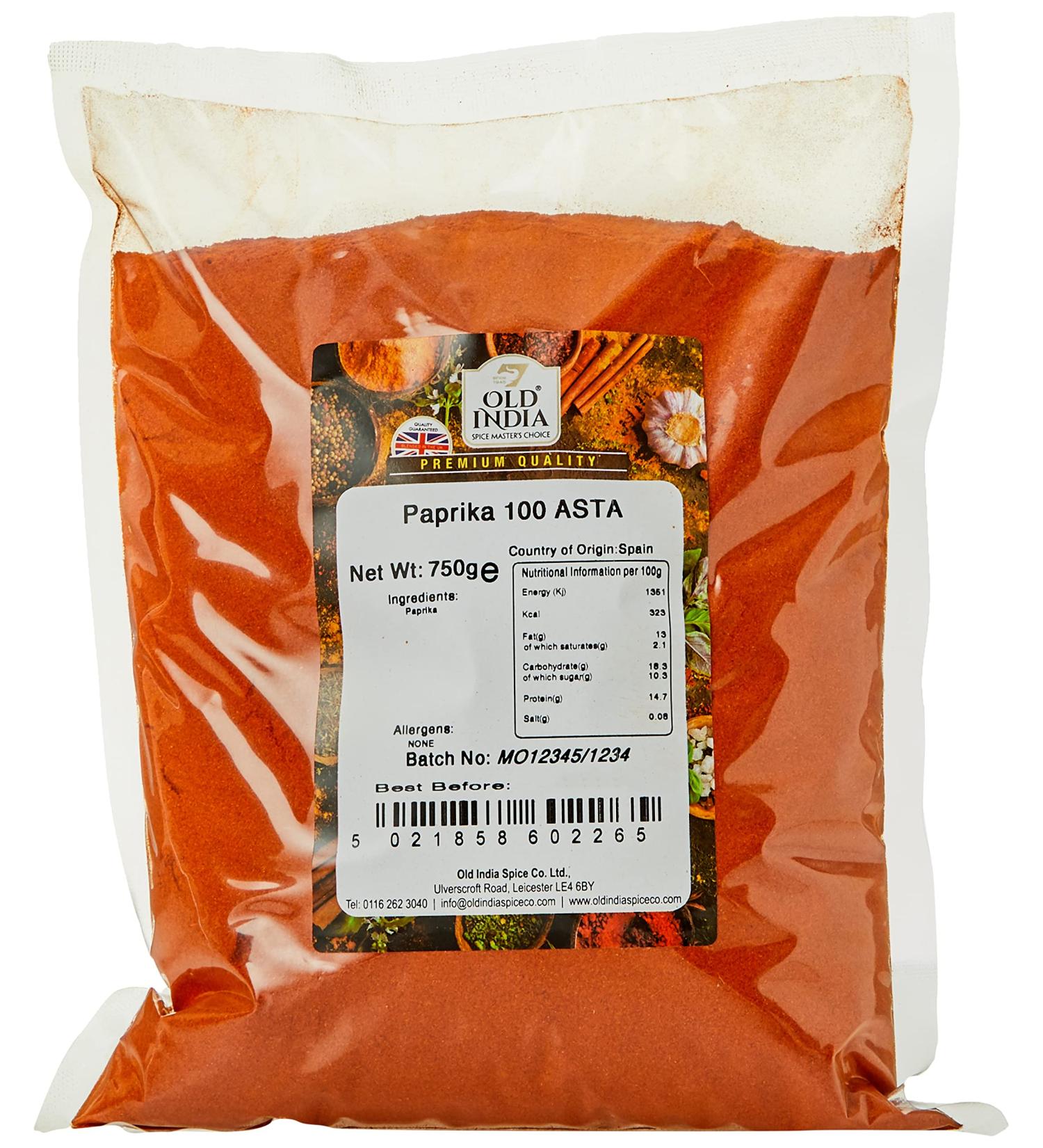Old India Paprika 100 ASTA 750g - Premium Quality Spice (Pack of 1) - Buy Online on GoSupps.com
