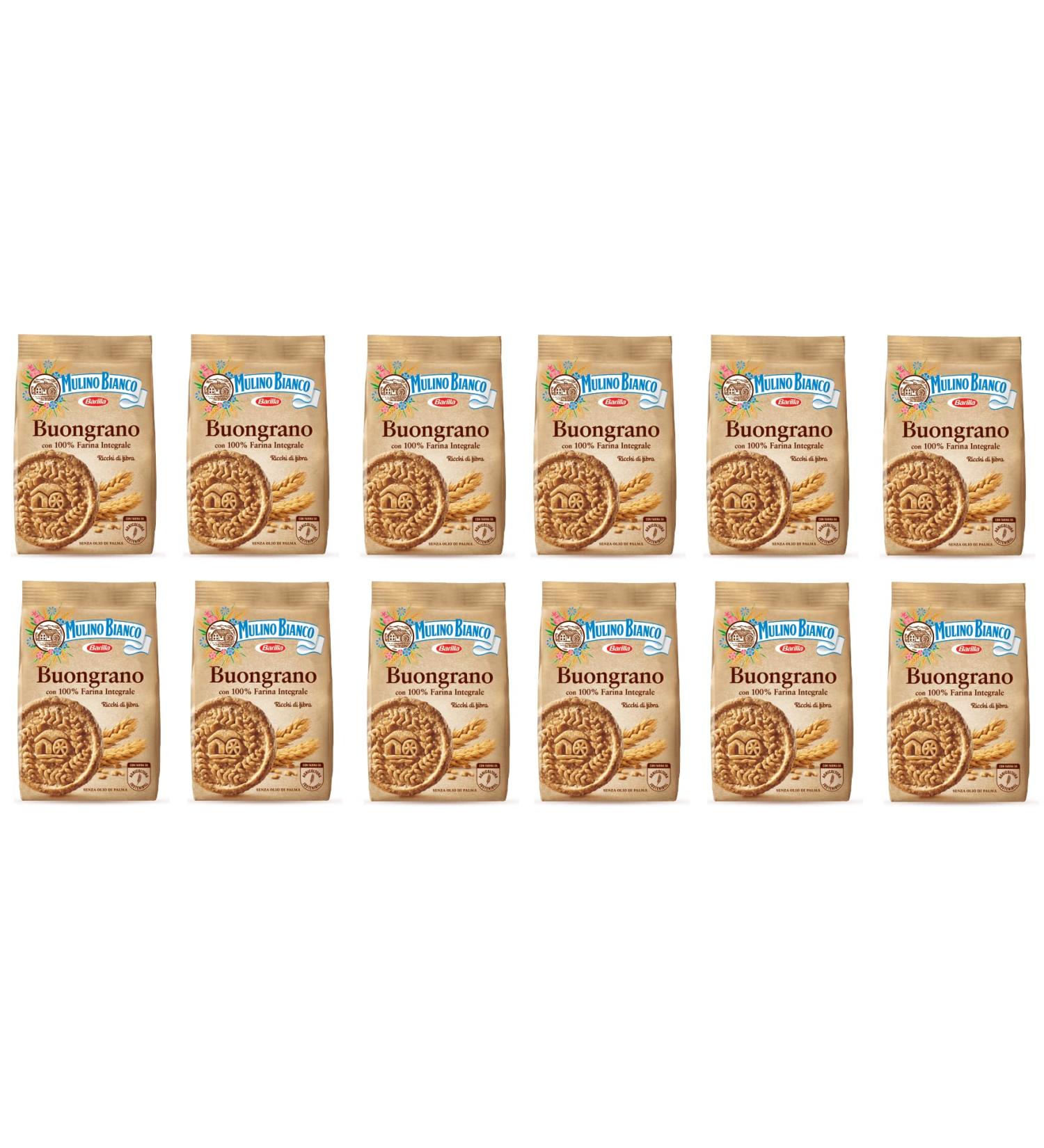  Mulino Bianco Pack of 12 Mulino Bianco Buongrano biscuits - 100% whole grains - 350g - Buy Online on GoSupps.com