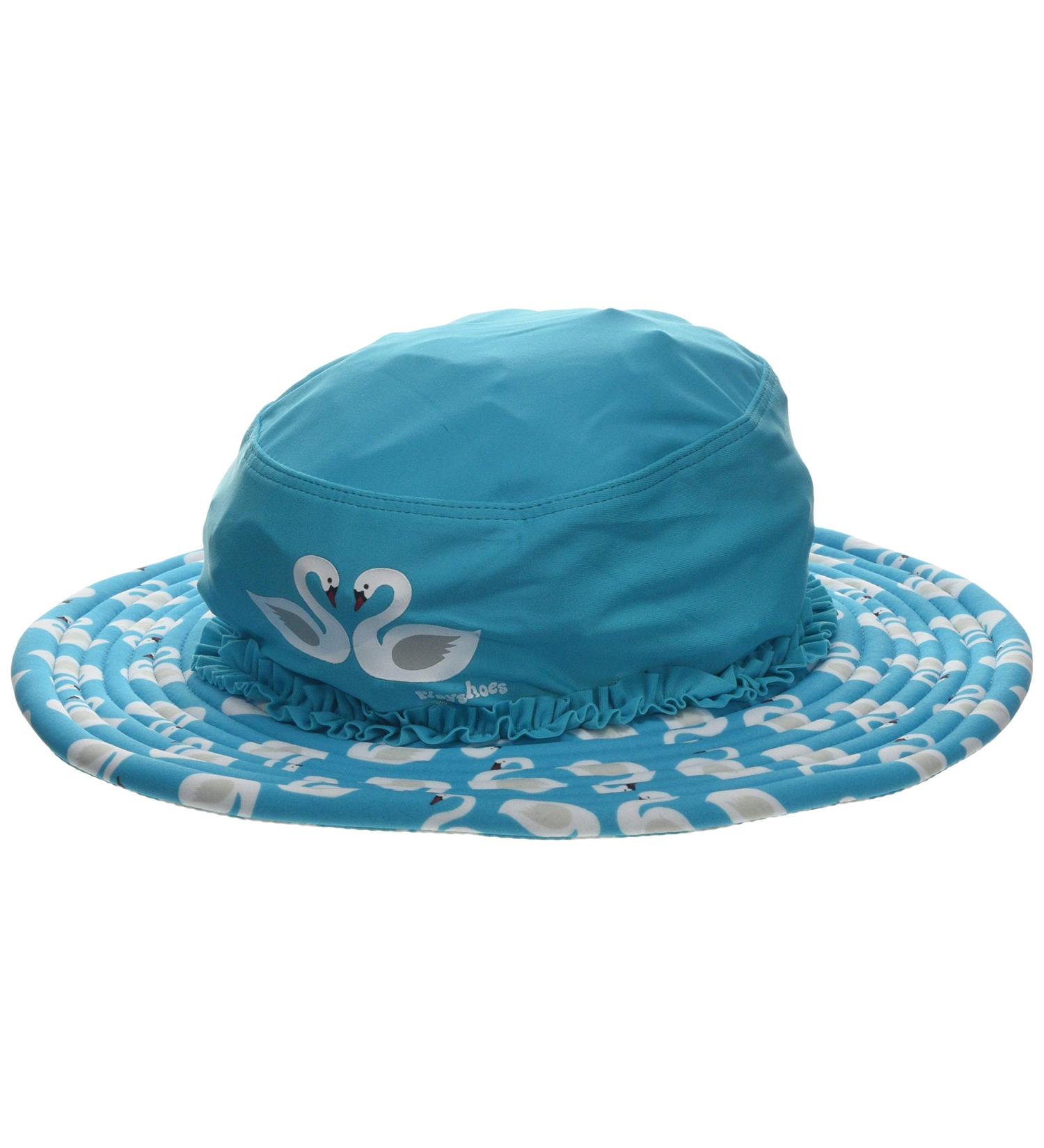 Playshoes Girls UV Protection Sun Hat - Swans Design 55/15 Turquoise - Best Sun Safety for Kids - Buy Online on GoSupps.com