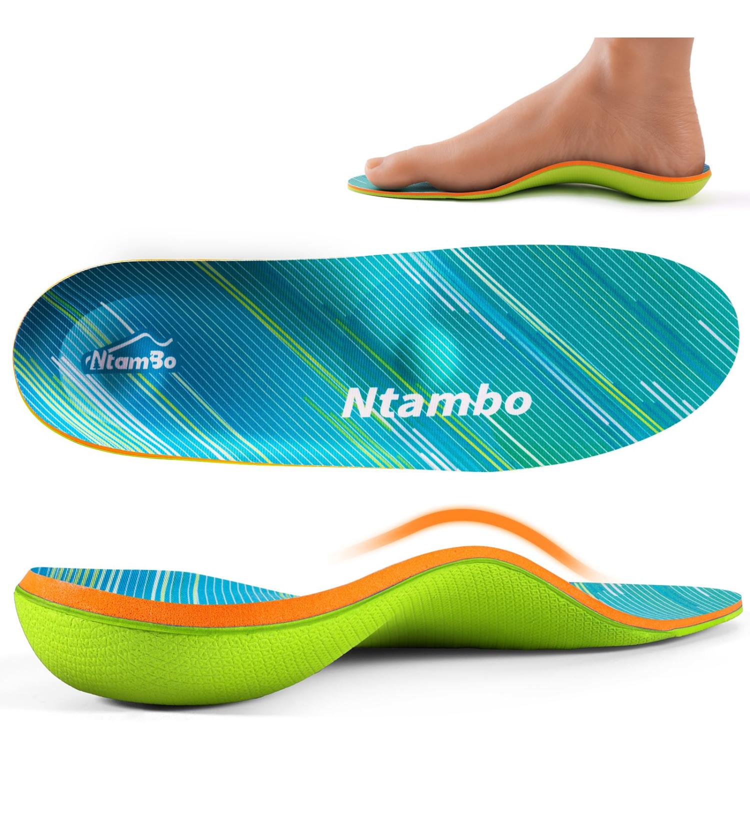 Plantar Fasciitis Insoles Orthotic Arch Support for Men Women - Green UK 12-12.5 - Buy Online on GoSupps.com