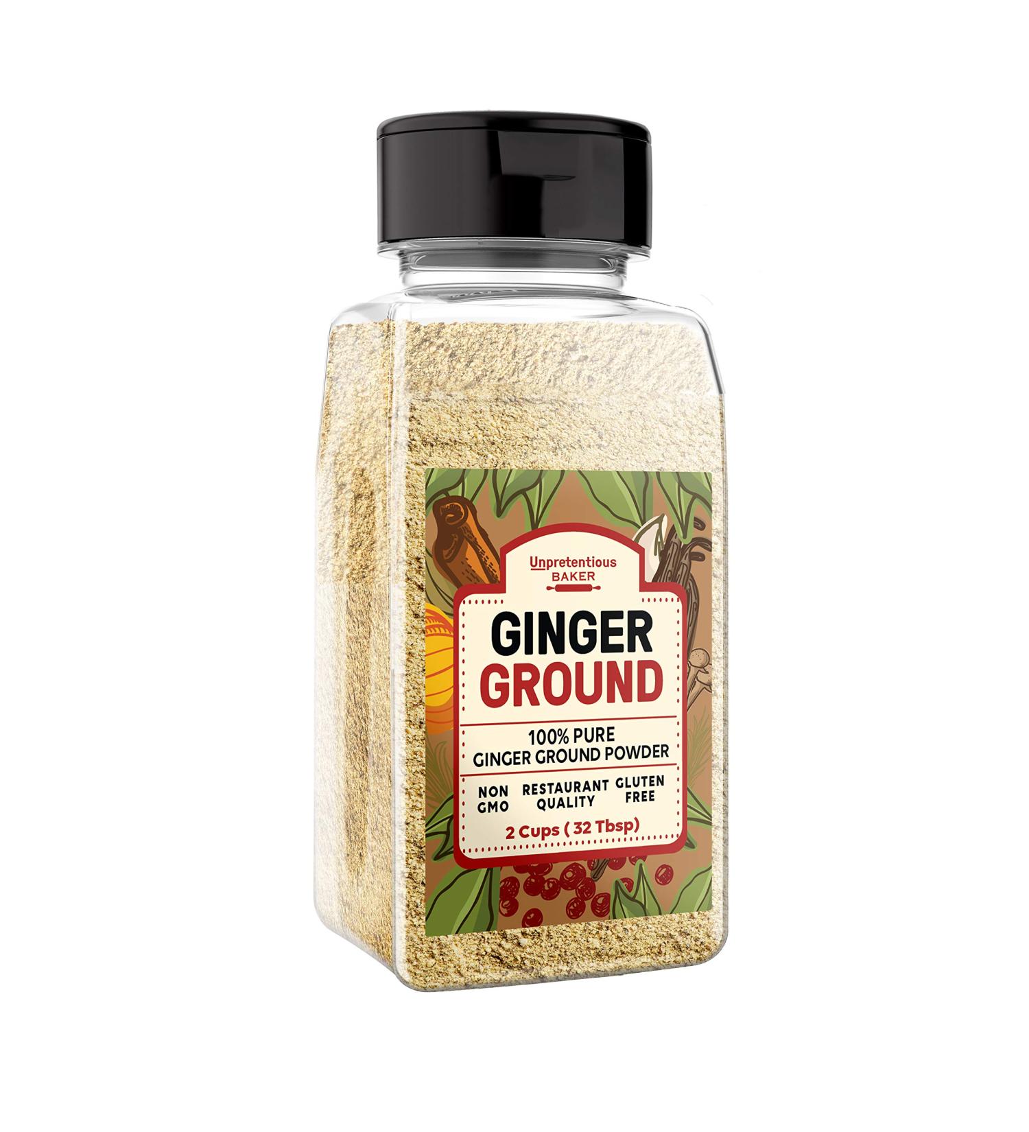 Unpretentious Baker Ground Ginger 2 Cups - Gluten Free Spice for Indian & Asian Cuisine - Buy Online on GoSupps.com