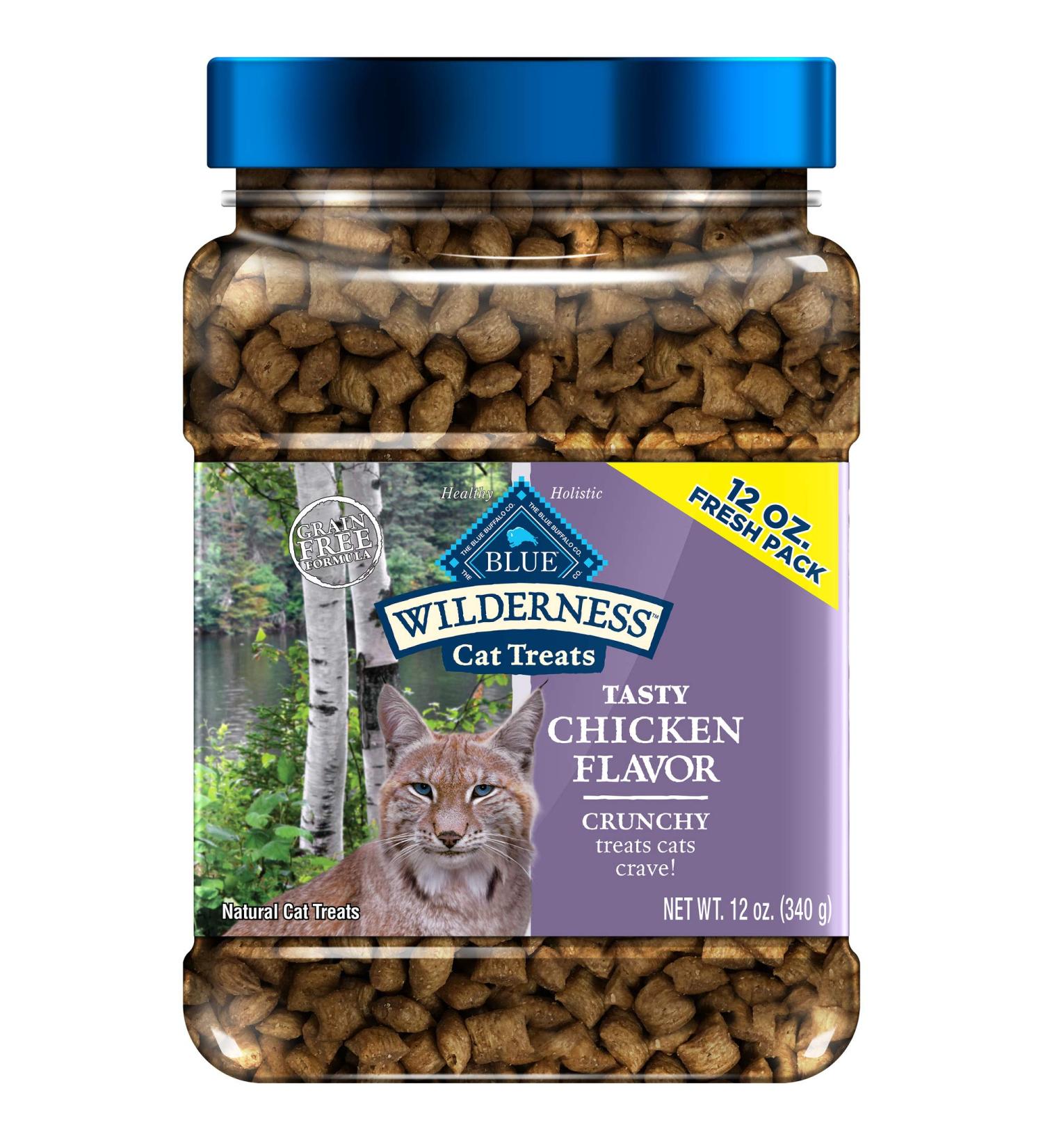 Blue Buffalo Wilderness Grain-Free Chicken Cat Treats - 12oz (1 Pack) - Buy Online on GoSupps.com