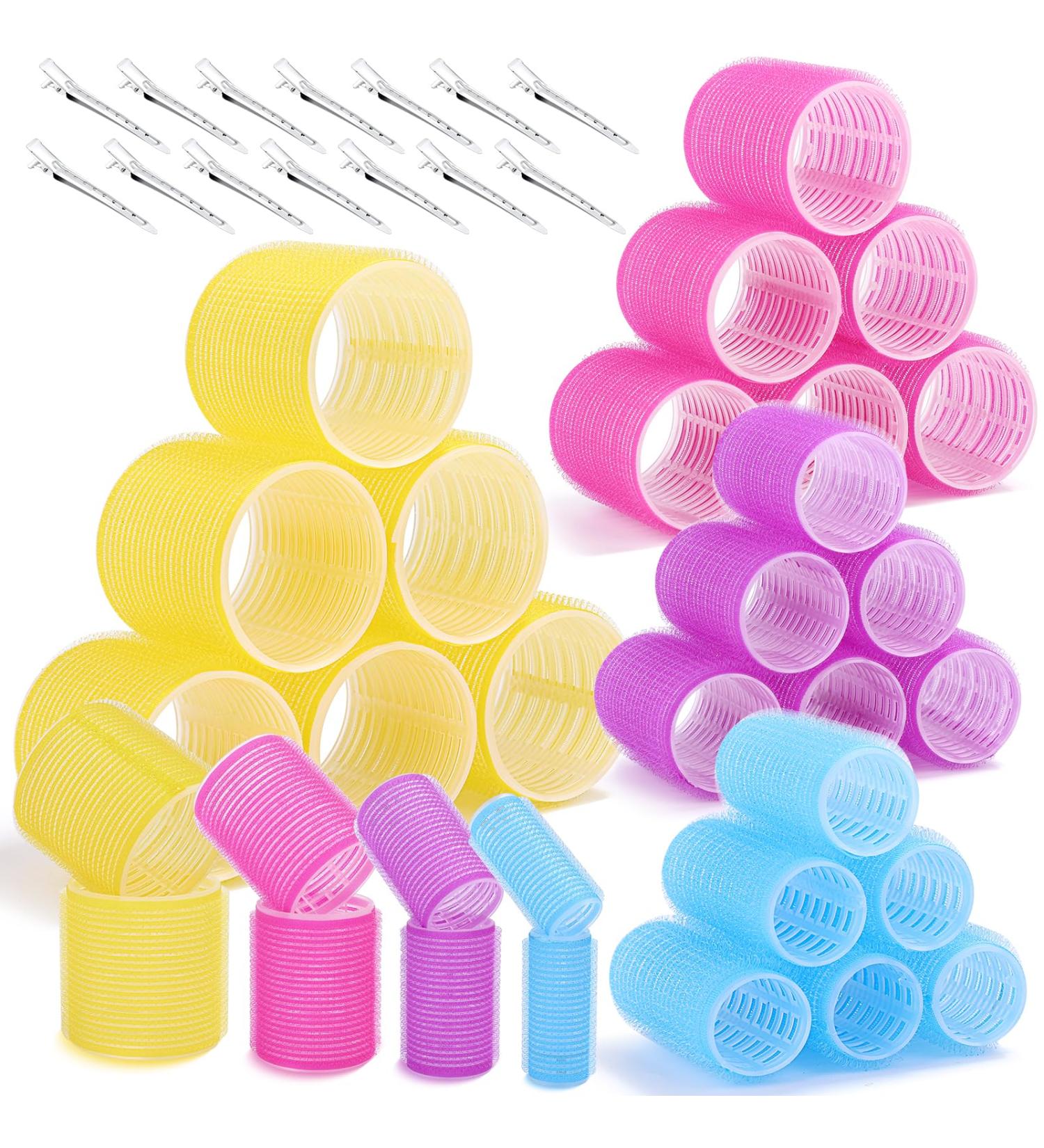 Qinzave 46-Piece Curling Winder Set Large Hair Rollers & Clips for All Hair Types 63mm 36mm 25mm Curlers for Long Medium Short Thin & Thick Hair - Buy Online on GoSupps.com