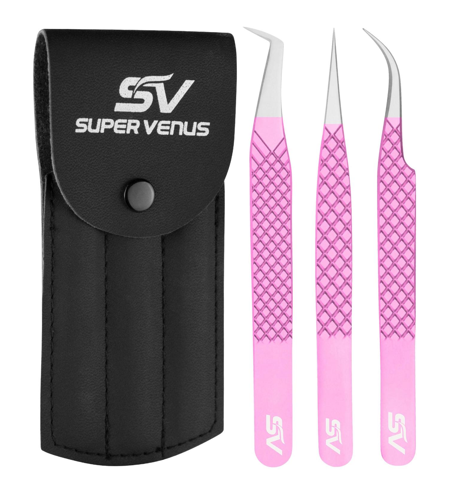 Lash Extension Tweezer Eyelash Tweezers for Extensions Precision Lashing Tweezers 3PC Set L-Shaped Boot Volume Dolphin Isolation (3Pc Pink Lash Tweezers Set) - Buy Online on GoSupps.com