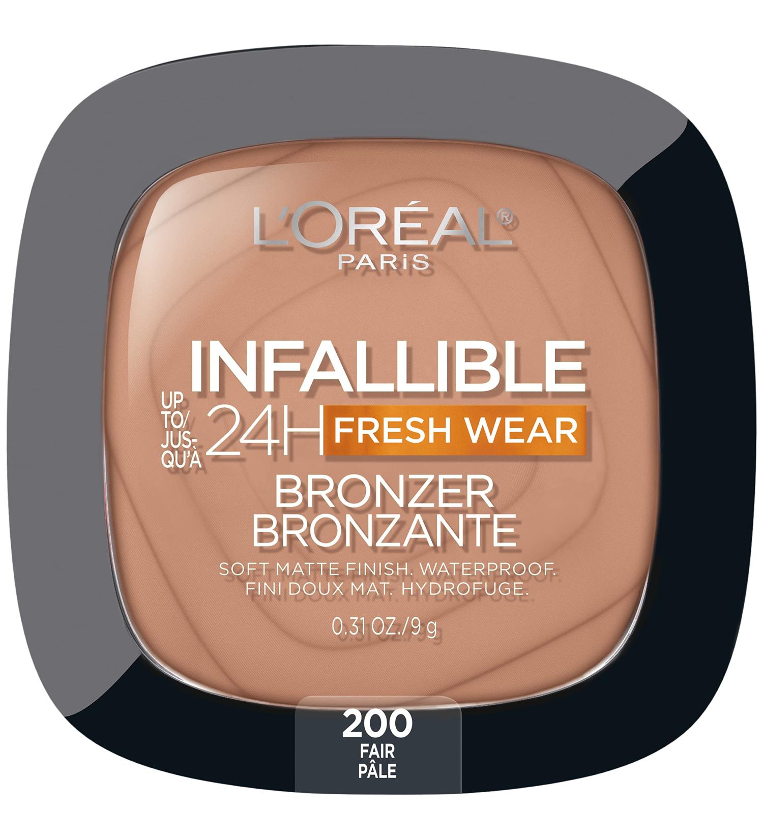 L'Oreal Paris Infallible 24H Fresh Wear Soft Matte Longwear Bronzer - Waterproof Sweatproof Fair 0.31 oz | Shop Internationally - Buy Online on GoSupps.com