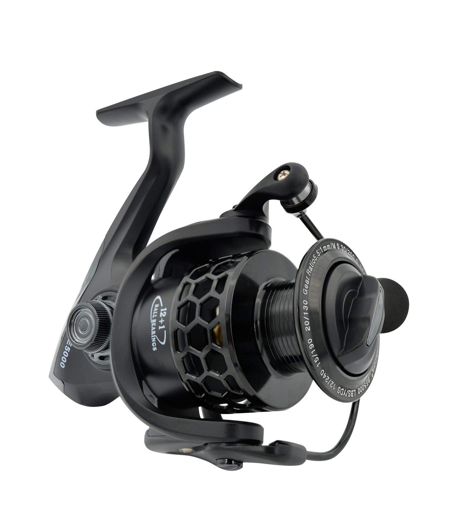 Fishdrops Spinning Fishing Reel 12+1BB Ultra Lightweight Aluminum Spool | Smooth Affordable Reel BE Black Size1000 - Buy Online on GoSupps.com