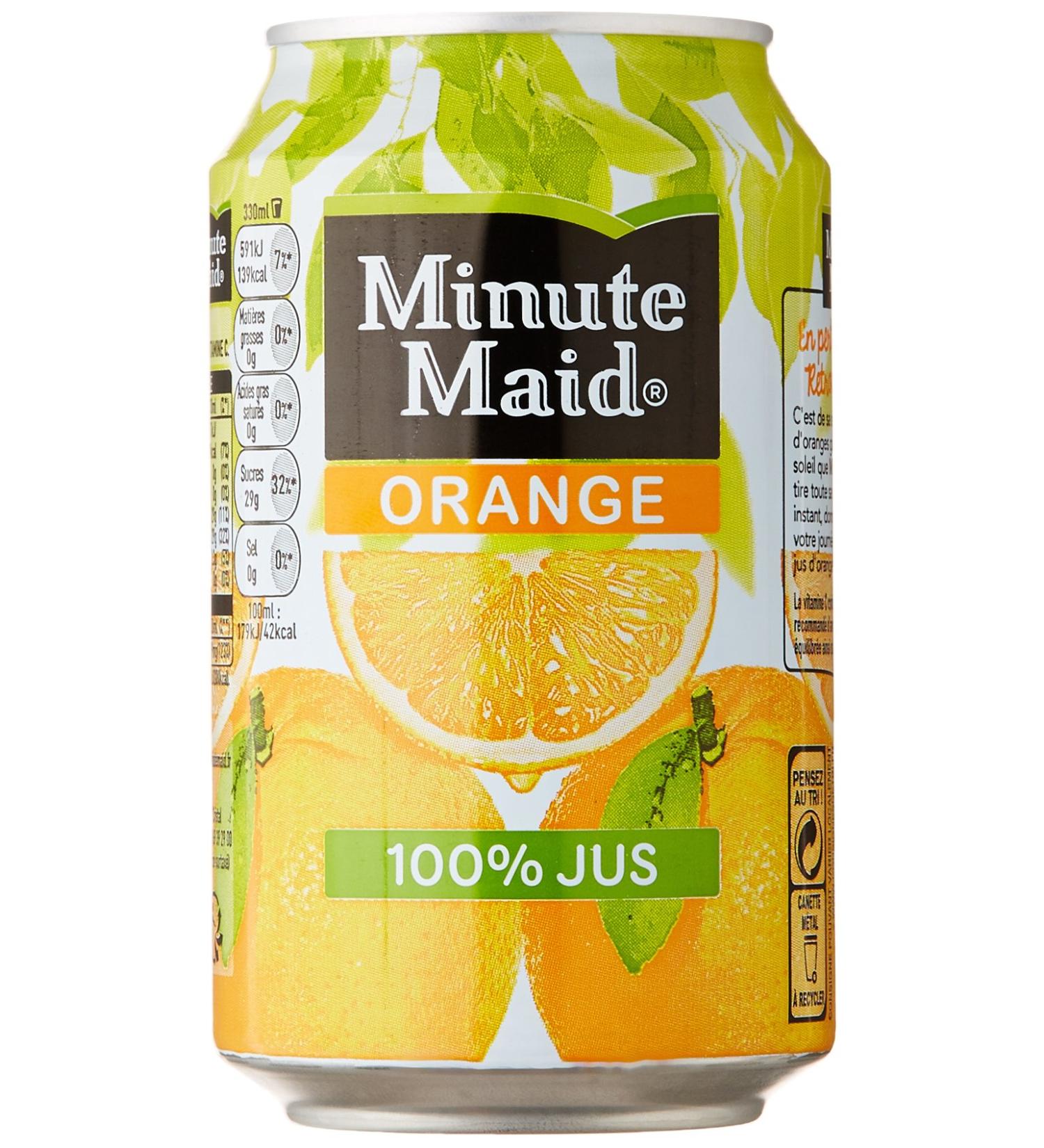 Minute Maid cannettes Orange 33 cl Pack de 6 - Lot de 2 - Buy Online on GoSupps.com