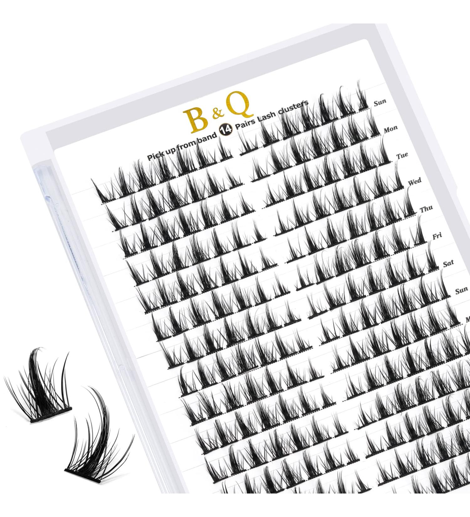 72pc D Curl Natural Eyelash Cluster Extensions | Soft & Fluffy DIY Lash Clusters - B&Q Cluster Lashes - Buy Online on GoSupps.com