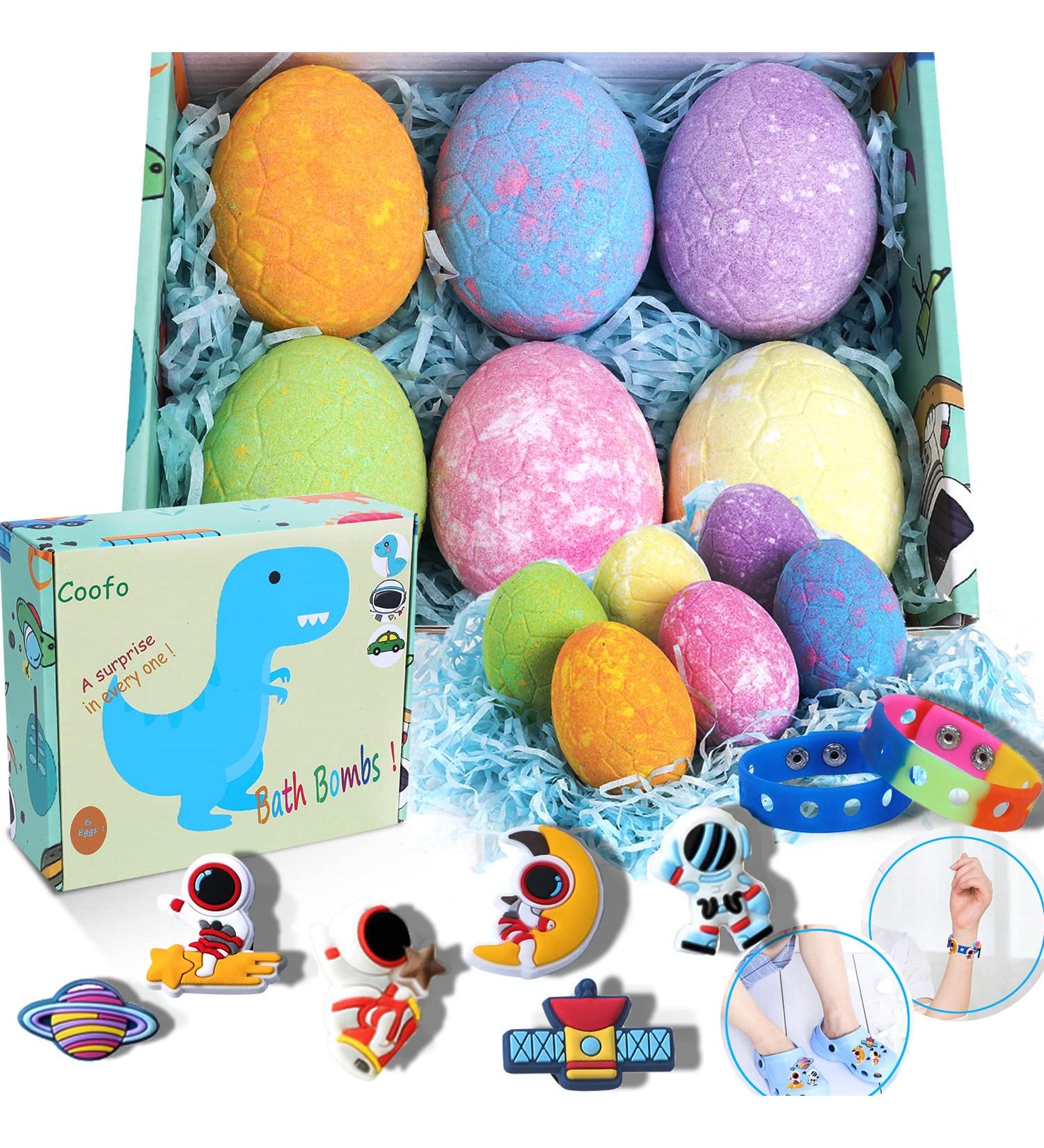 COOFO 2022 Advent Calendar Bath Bombs for Kids - 6 Extra Large Fizzy Egg Bath Balls for Boys | Christmas Stocking Stuffers with Surprises Inside - Buy Online on GoSupps.com