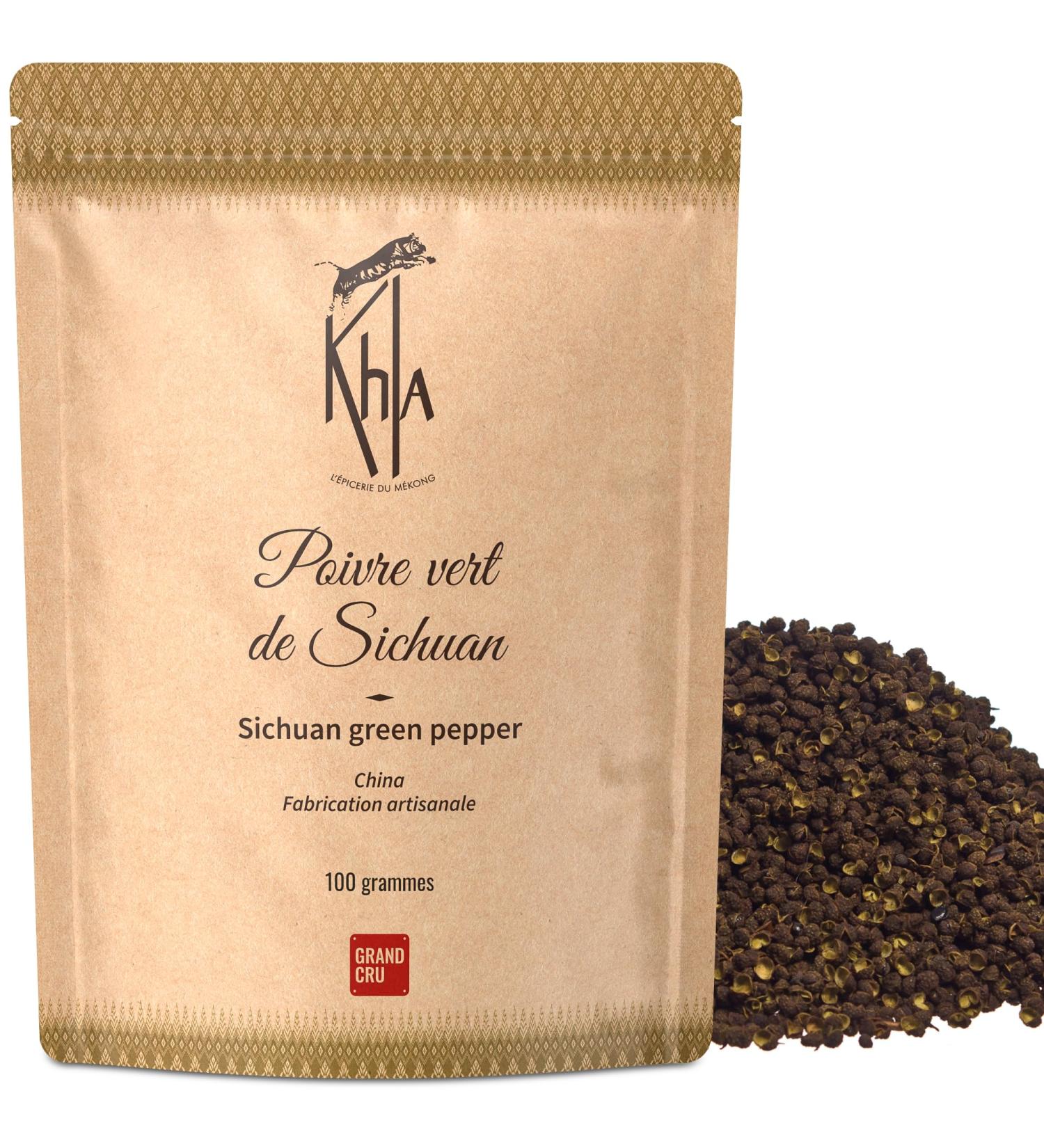 Khla - Whole Green Sichuan Pepper - 100g Grain Pepper Bag - Fine Food Ingredient Cuisine - Green Sichuan Berries - Direct Pro - Buy Online on GoSupps.com