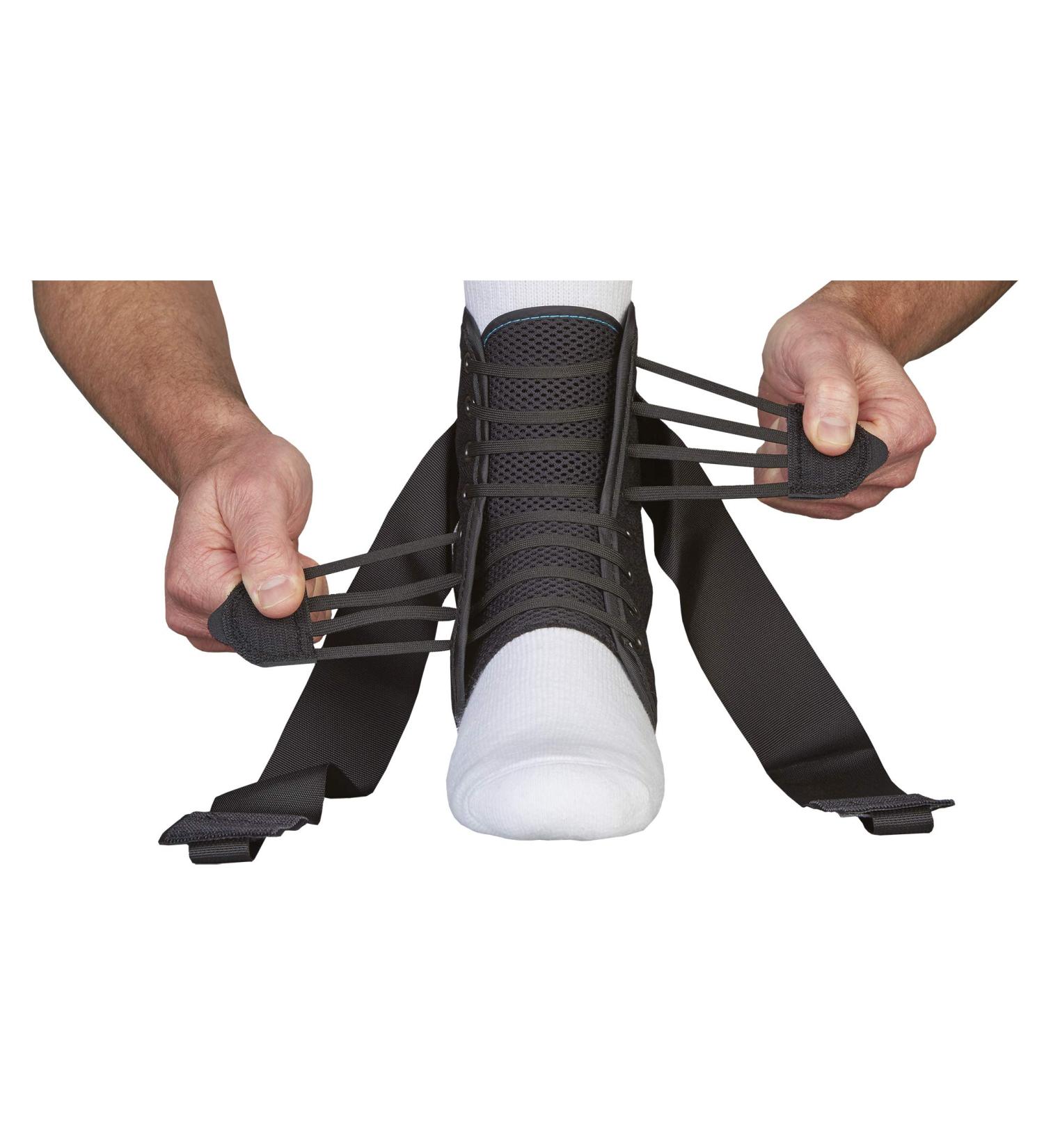 ASO Speed Lacer Ankle Stabilizer - Black XX-Large | Best Support for Sports & Recovery | International Shipping Available - Buy Online on GoSupps.com