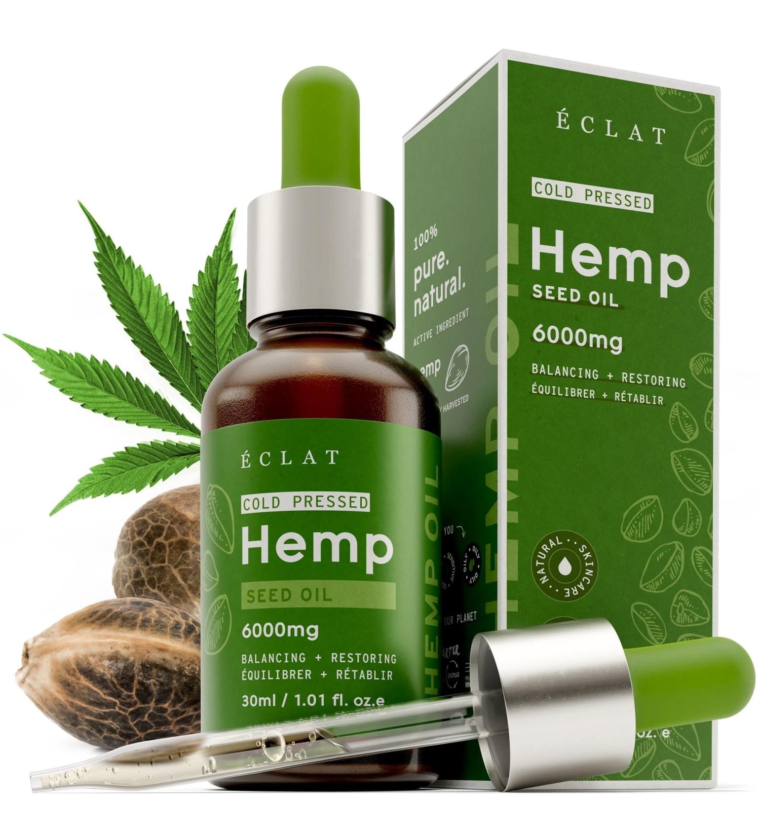 Hemp Seed Oil for Face & Skin 100% Made from Hemp Seed - Hemp Oil to Moisturize Hydrates & Boosts Elasticity of Skin - Pure & Unrefined Hemp Oil 30 ml - Buy Online on GoSupps.com