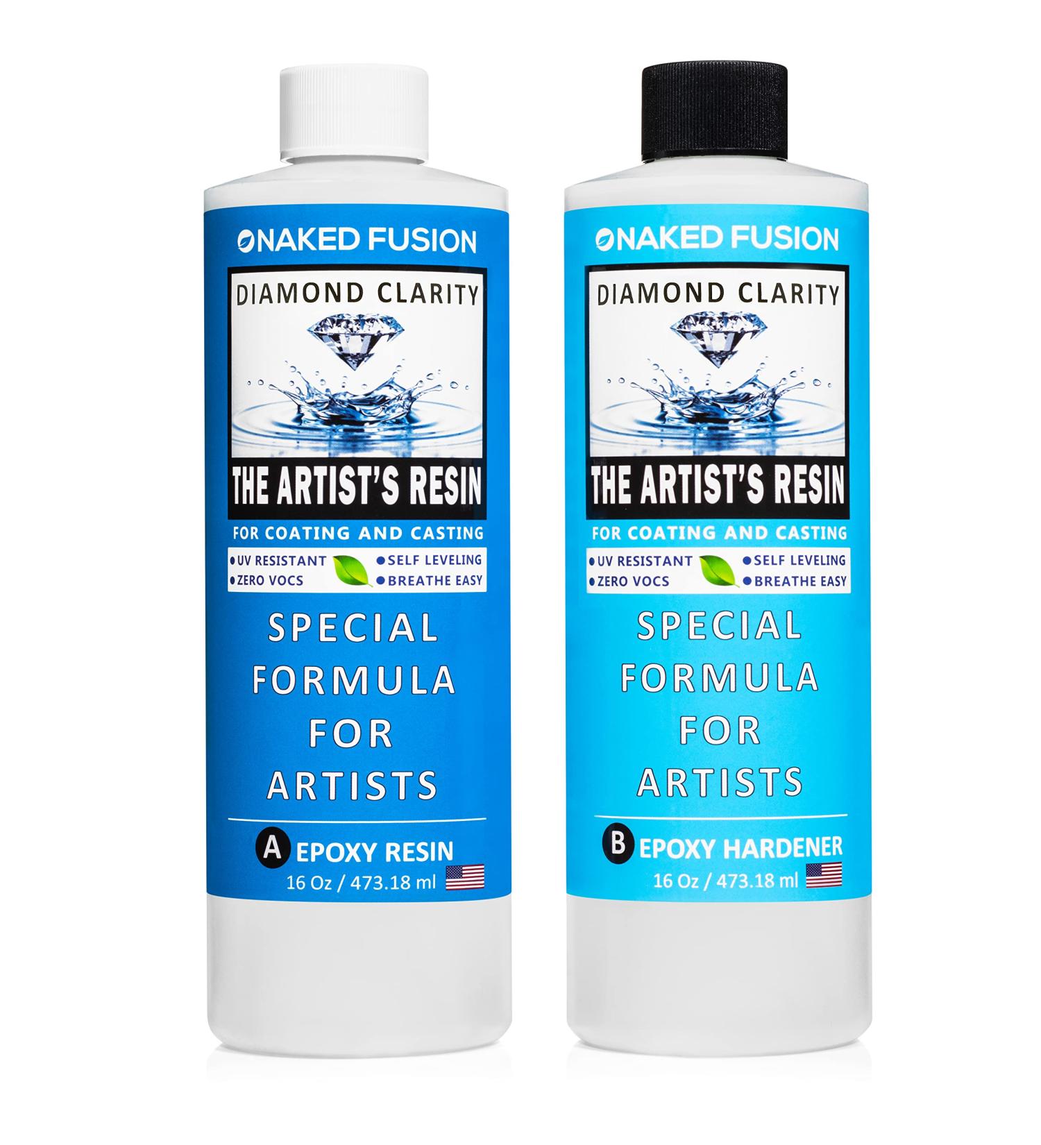 Epoxy Resin Art Coating - Crystal Clear Formula for Artists - Ideal for Casting, Geodes, River Tables, Jewelry - Non-Toxic (32 Oz Kit) - Buy Online on GoSupps.com