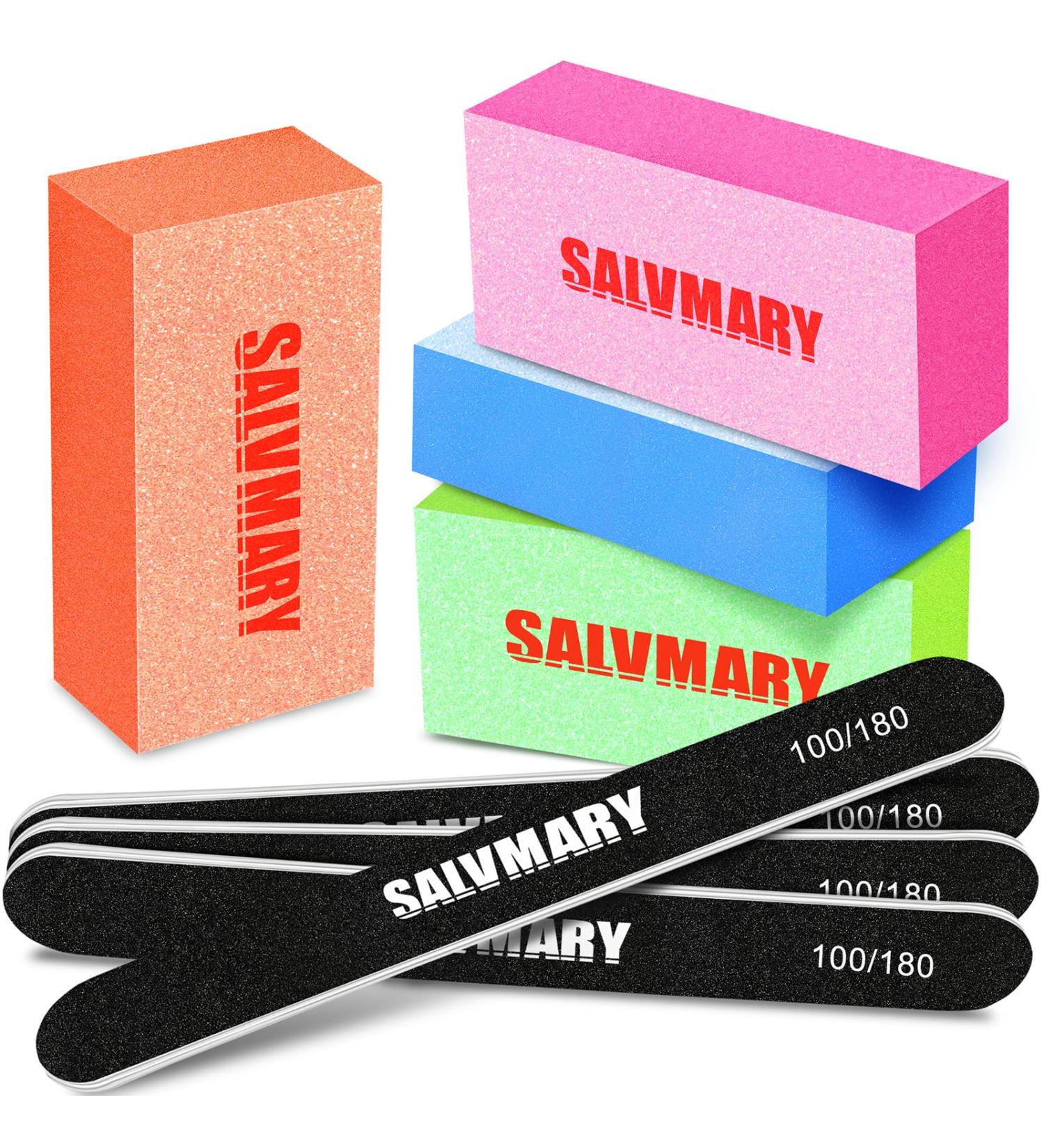 Professional Nail Files and Buffers Kit - 8Pcs Double Sided Emery Boards and Buffer Blocks for Salon Quality Manicures at Home - Buy Online on GoSupps.com