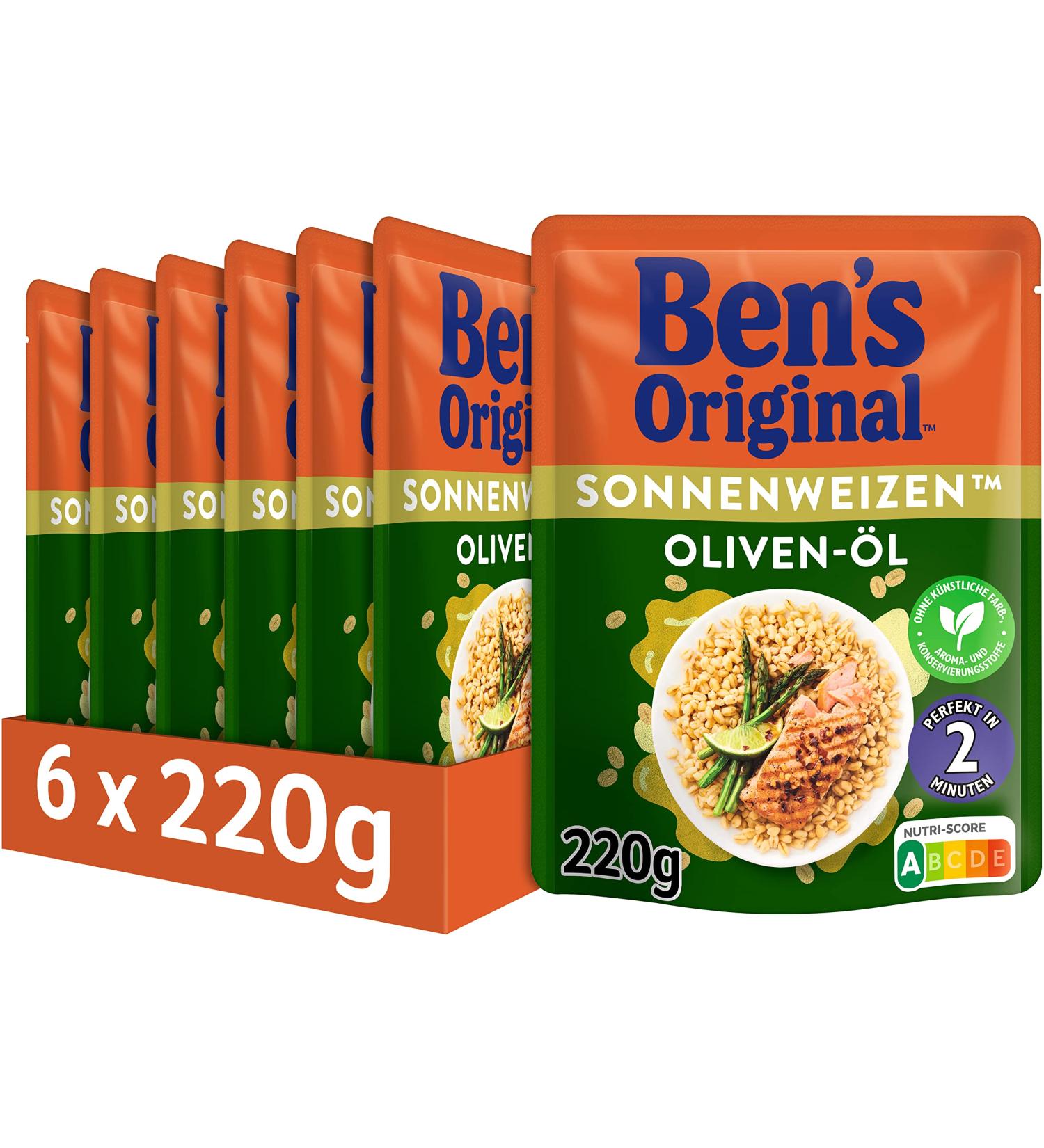 Buy BEN'S ORIGINAL Express Sun Wheat Olive Oil - 6 Pack (220g) | Quality Olive Oil for Cooking & Baking | International Shipping Available - Buy Online on GoSupps.com