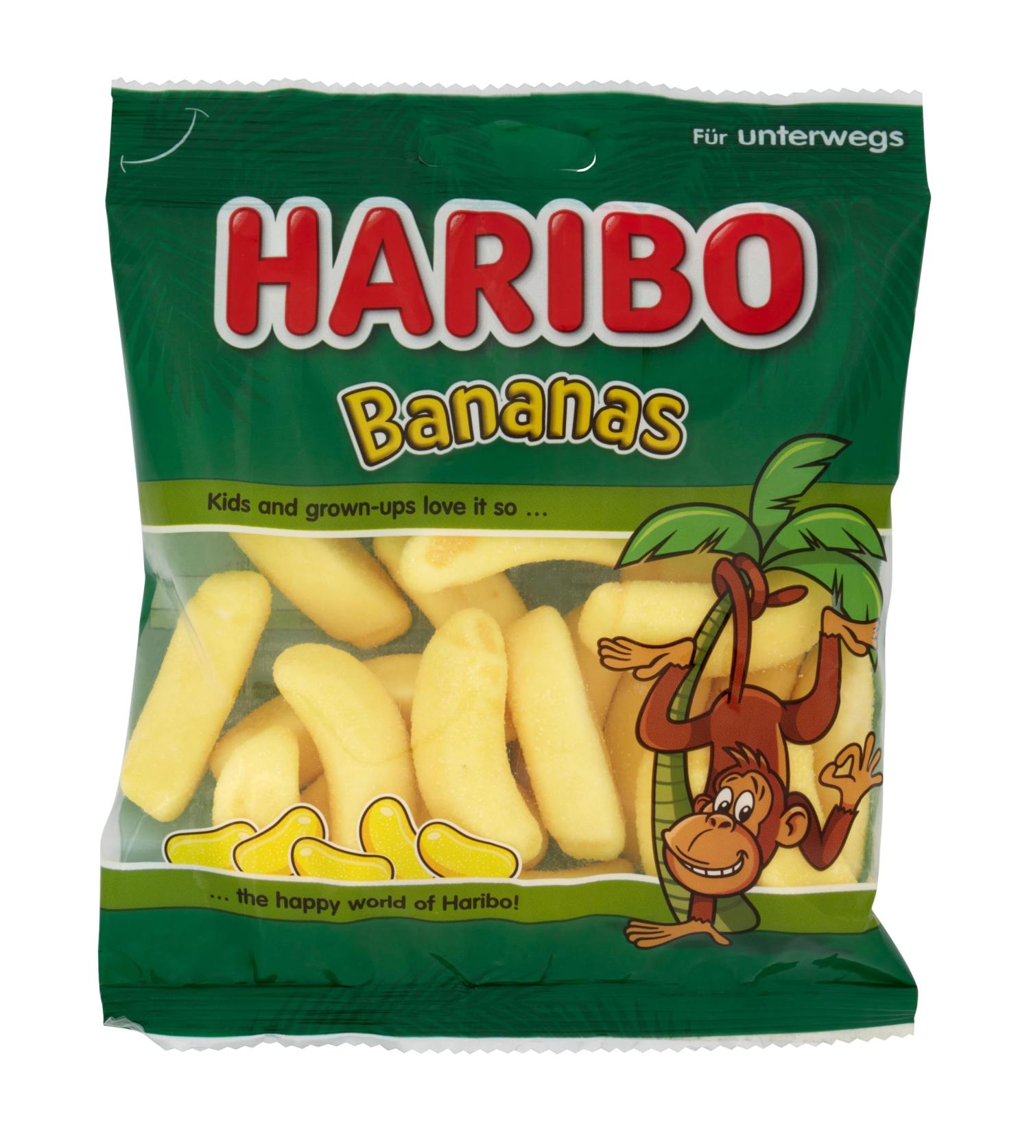 HARIBO Haribo Bananas gummy candies fruit flavor perfect for parties and sweet moments of relaxation - 100g
