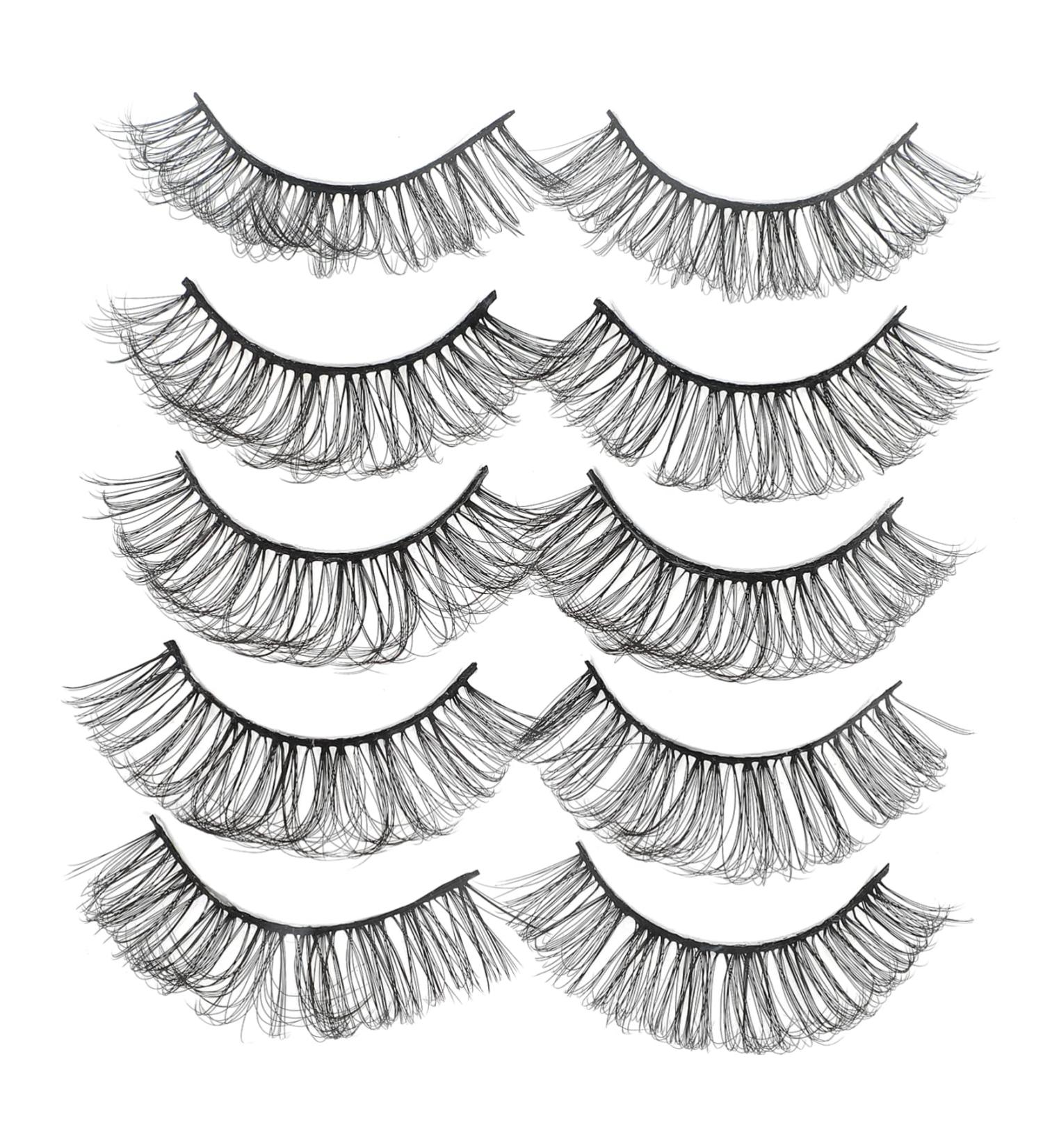 5 Pairs Dense False Eyelash wispy lashes cat eye lashes women false eyelashes natural lashes eyelash natural look lash stuff girls lashes Russia Miss Imitation curly - Buy Online on GoSupps.com