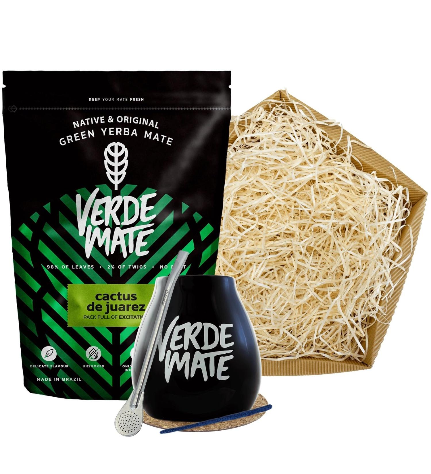 Coffret Cadeau Mat Verde Mate Green Cactus de Ju rez 500 g avec cebador en c ramique - Buy Online on GoSupps.com