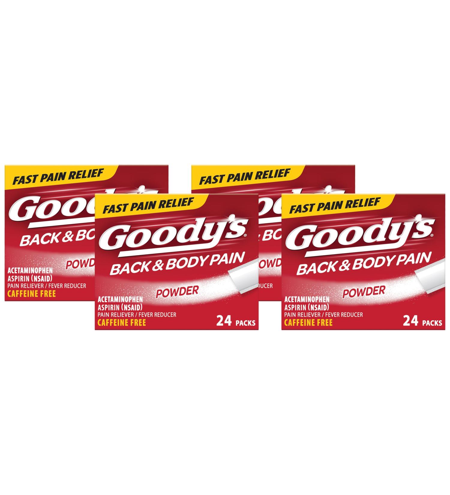 Goody's Back and Body Pain Relief Powder 24 ct (Pack of 4) Orange 24 Count (Pack of 4) - Buy Online on GoSupps.com