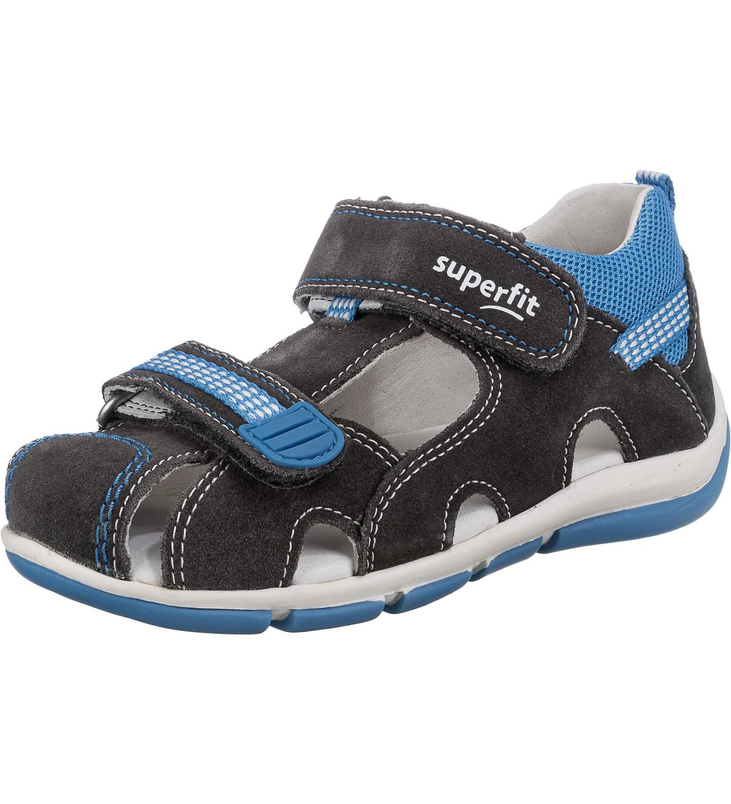 Superfit Baby Boys Freddy Sandals - Light Grey Blue - Size 2 UK Child (2500) - Buy Online on GoSupps.com