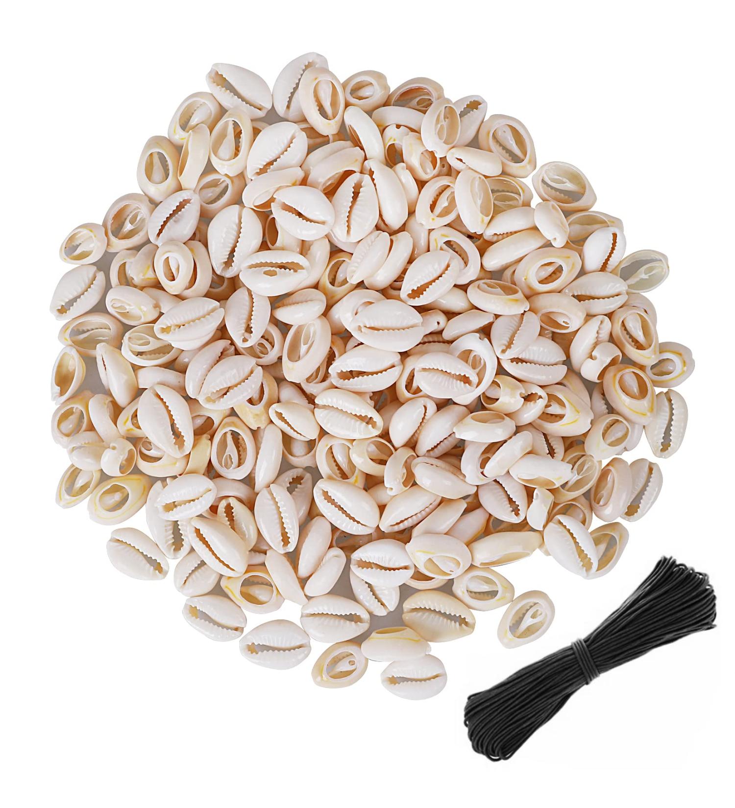400PCS White Cowrie Shell Beads - DIY Craft Jewelry Making Supplies - Buy Online on GoSupps.com