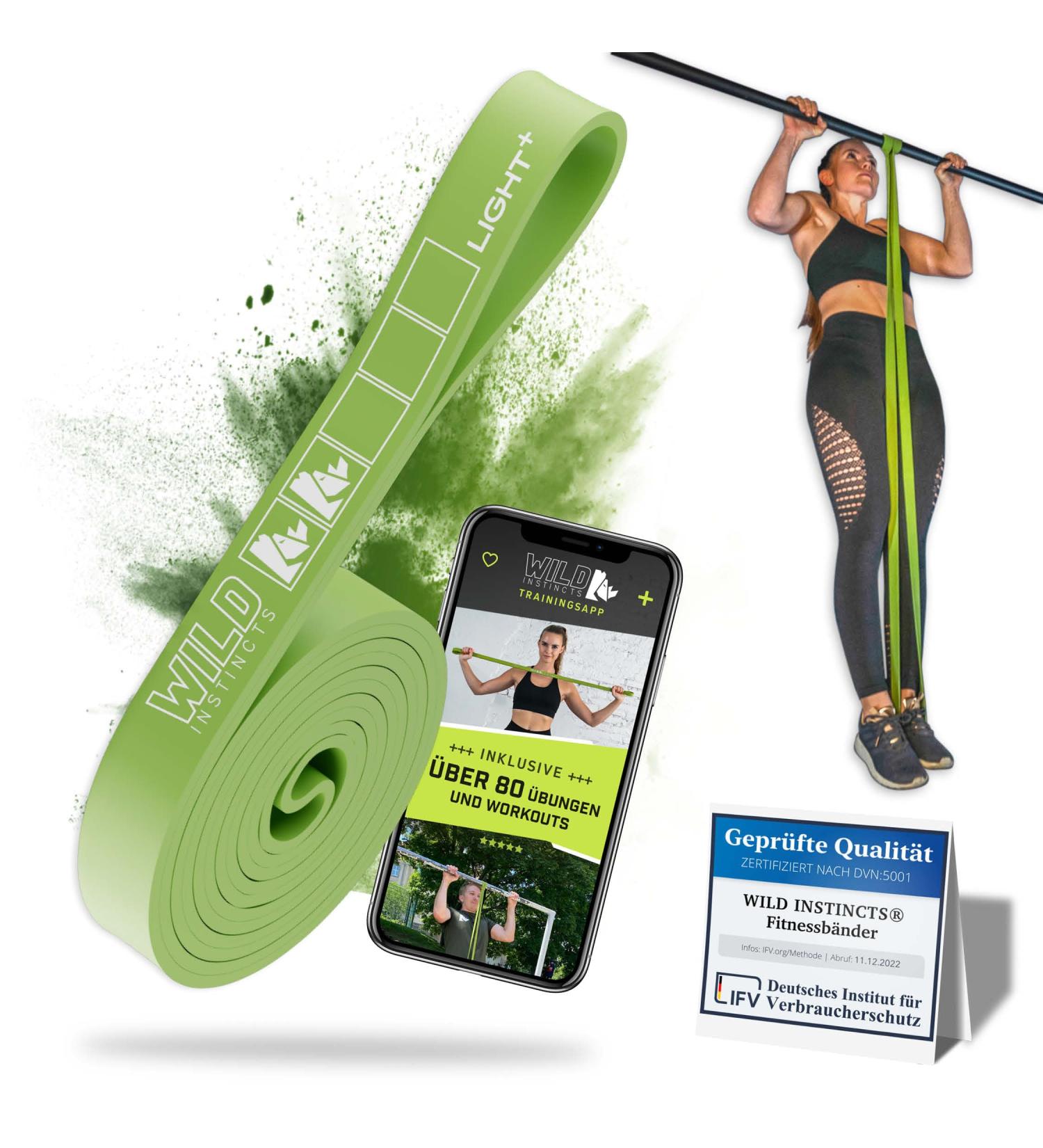 Wild Instincts Premium Resistance Straps - Strength Training Pull-Up Bands Set for CrossFit Fitness & Stretching | Includes Bag & Training App - Buy Online on GoSupps.com