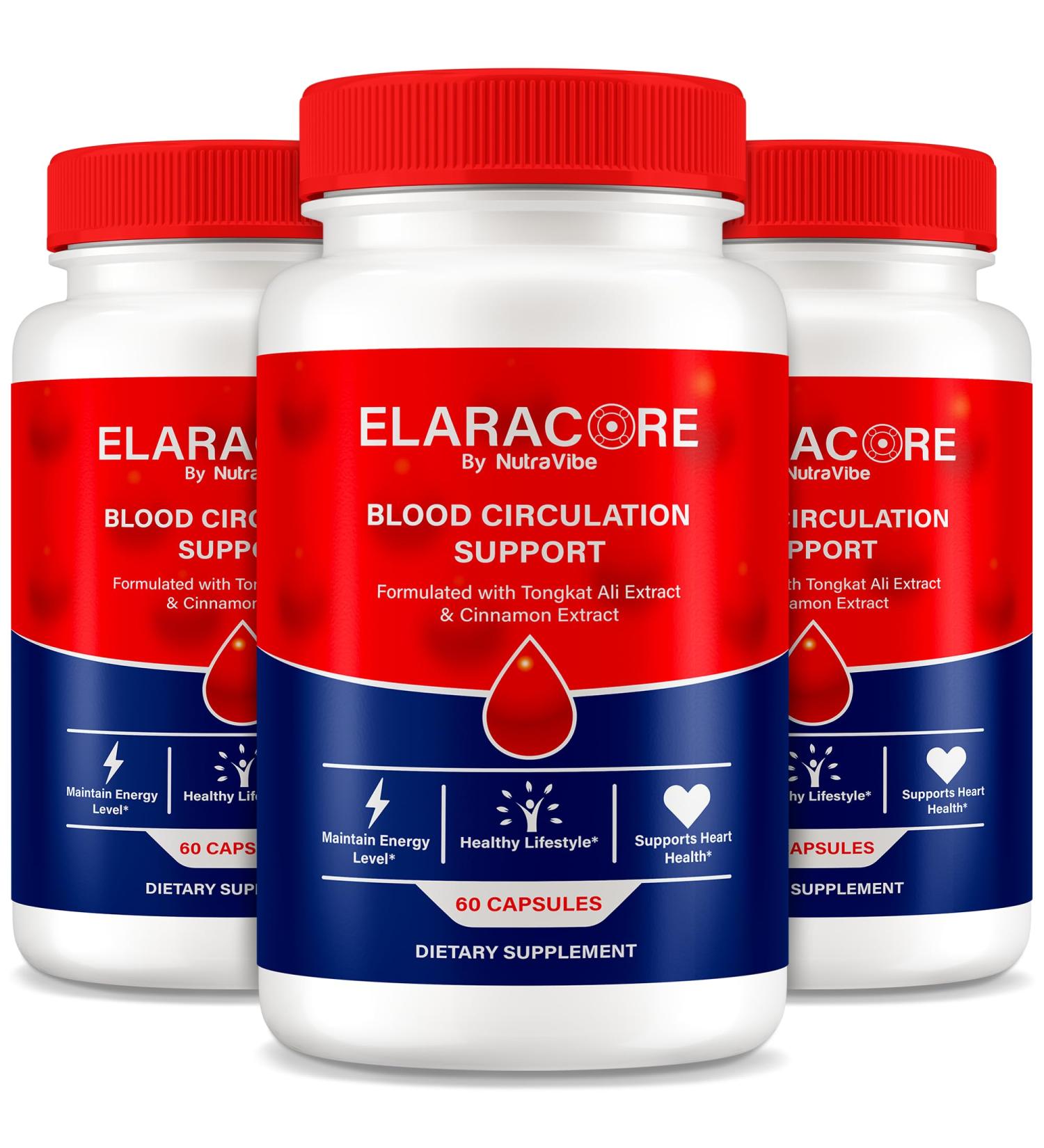 (3 Pack) Elaracore - Official Formula for Balance and Stable Levels Premium Formula to Support Healthy Circulation & Maintain Overall Health w/Natural Ingredients Elara Core Reviews (180 Capsules)