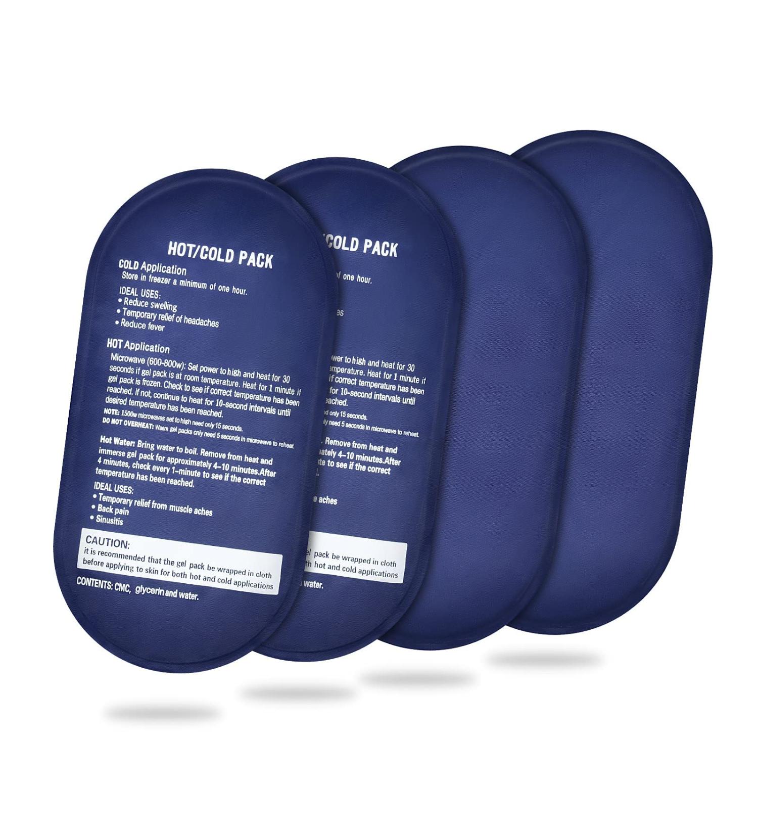 Reusable Gel Ice Pack for Injuries - Hot & Cold Compress Therapy for Pain Relief - Flexible Soft Gel Packs for Shoulder, Elbow, Back, Knee - Blue - Buy Online on GoSupps.com