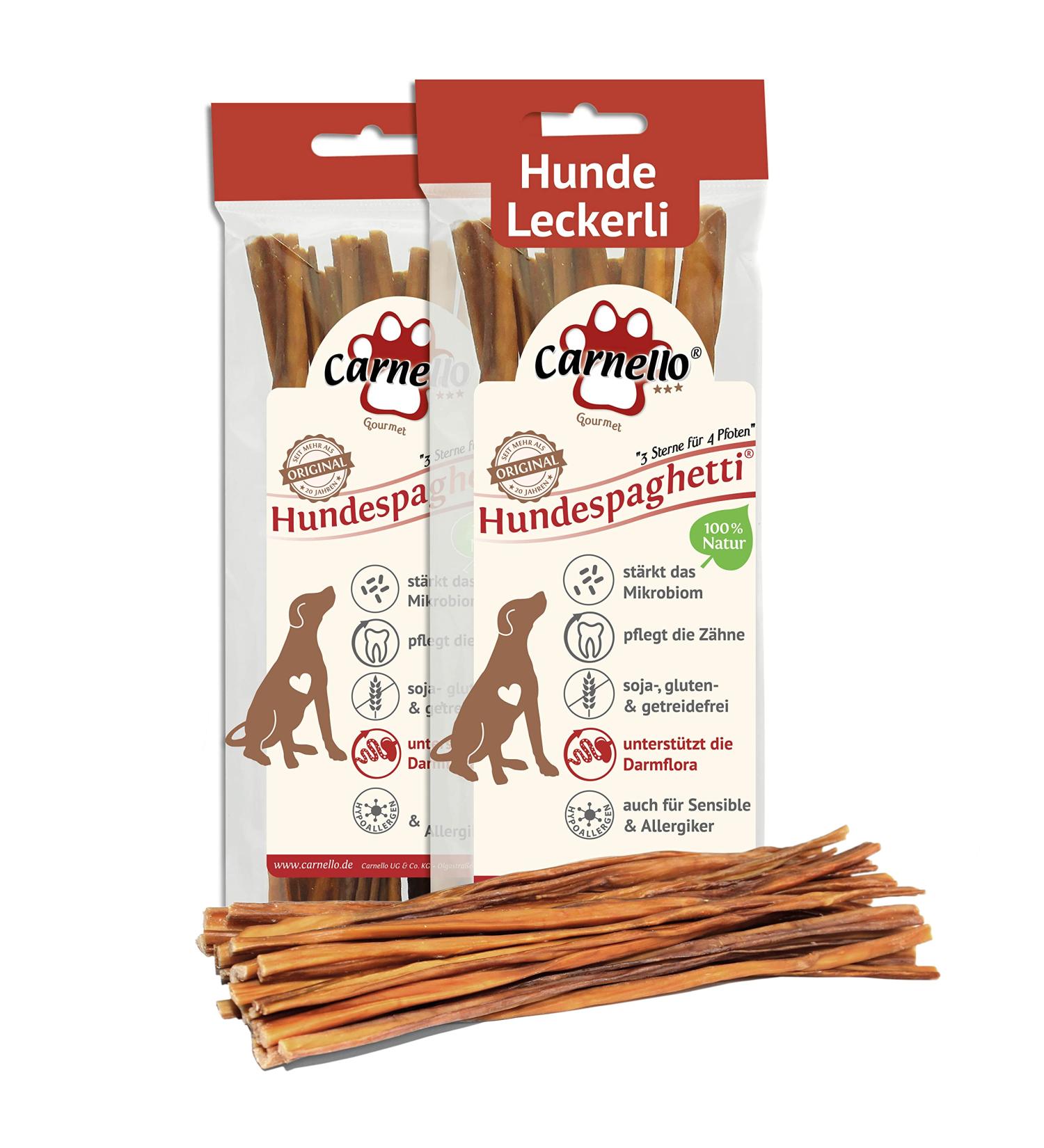 Carnello Hundeleckerli Dog Treats - Grain-Free Dog Paghetti Snacks (120g Pack) - Delicious Delicacies for Happy Dogs - Buy Online on GoSupps.com