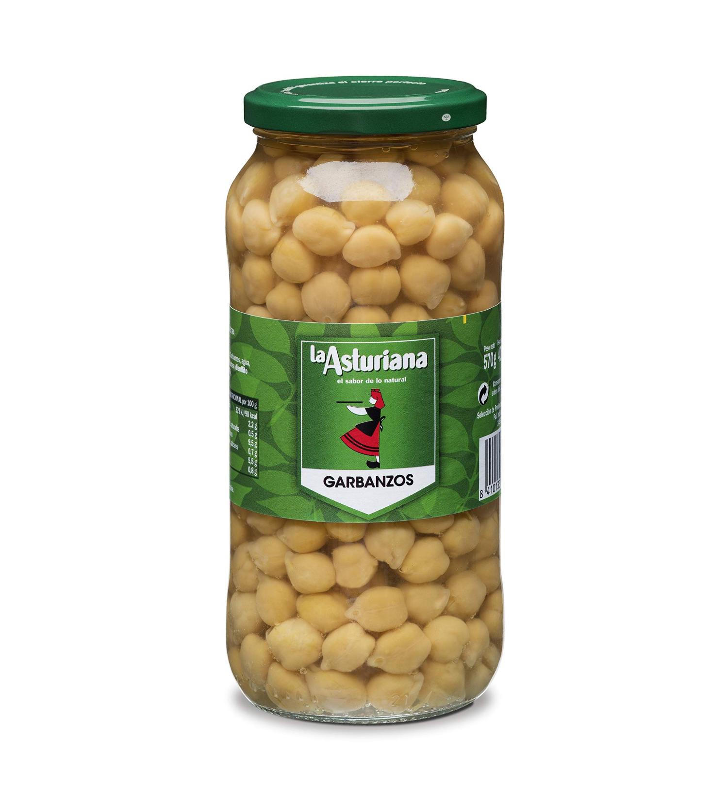 Spanish Cooked Chickpeas: Garbanzos 570g x6