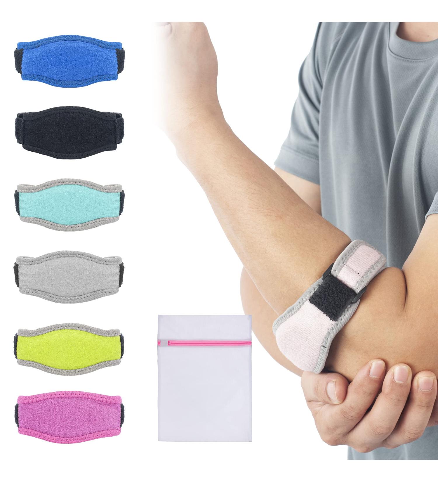 360 Relief Tennis & Golfers Elbow Support Brace - Adjustable Strap for Men & Women | Pain Relief for Tendonitis & Arthritis | Ideal for Basketball, Weightlifting | Single, Light Pink - Buy Online on GoSupps.com
