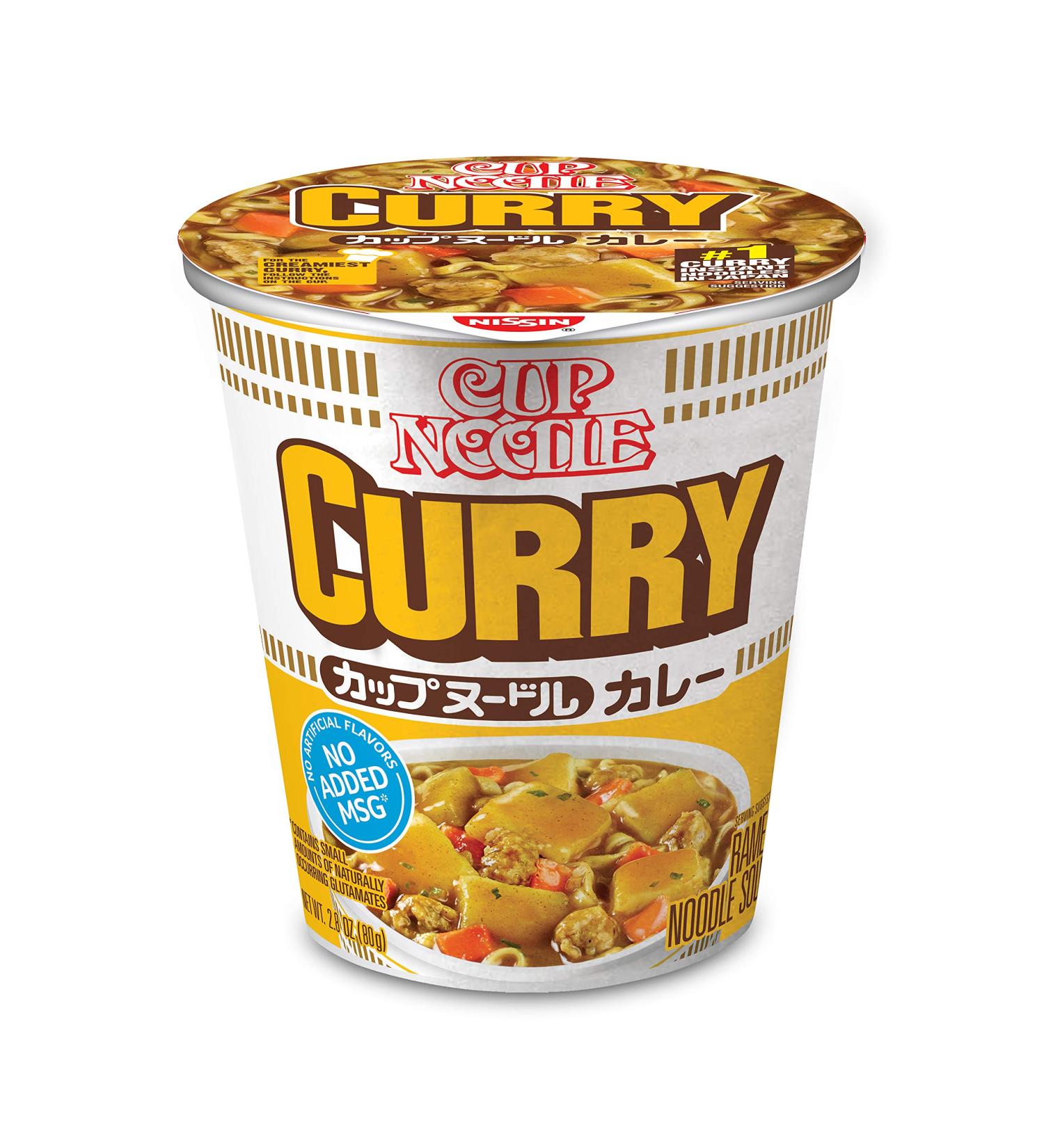 Nissin Cup Noodle Ramen Soup Curry 2.82 Oz - Pack of 6 | Savory and Convenient Instant Meal - Buy Online on GoSupps.com