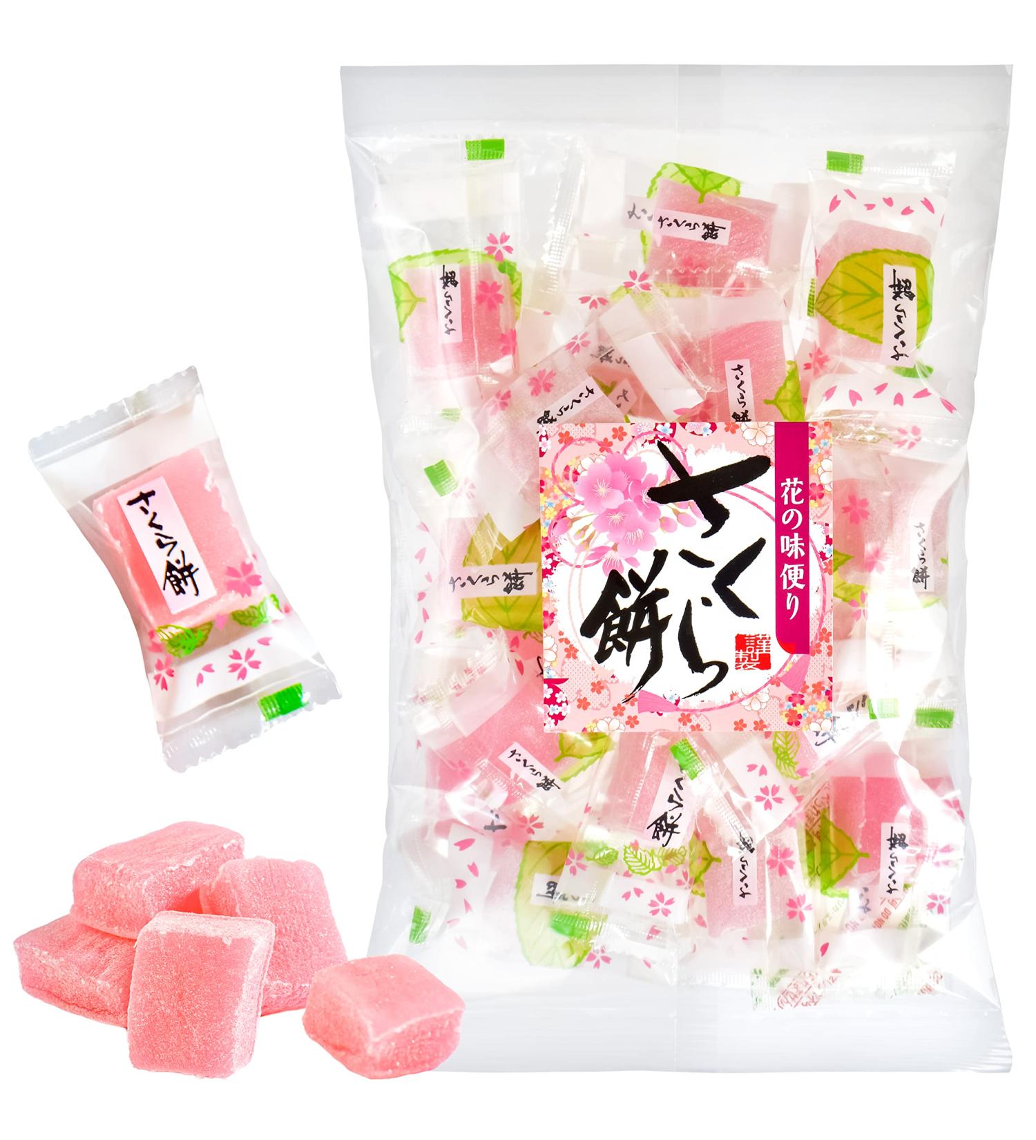 Japanese Sakura Mochi Candies - Cherry Blossom Rice Cakes - 300g/10.58oz YAMASAN - Buy Online on GoSupps.com