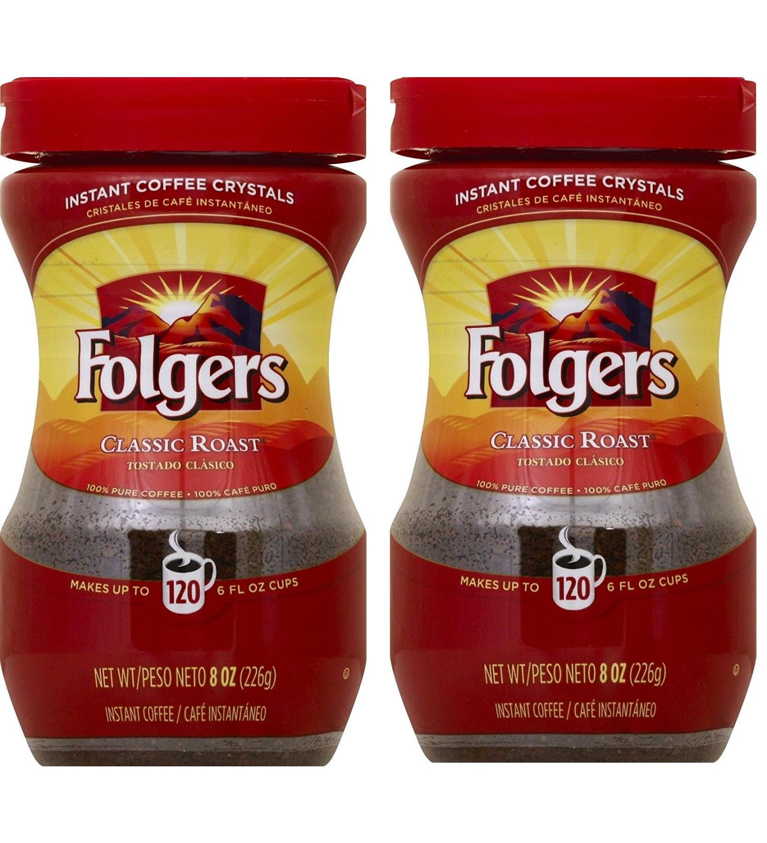 Folgers Instant Coffee Crystals Classic Roast 16 ounce