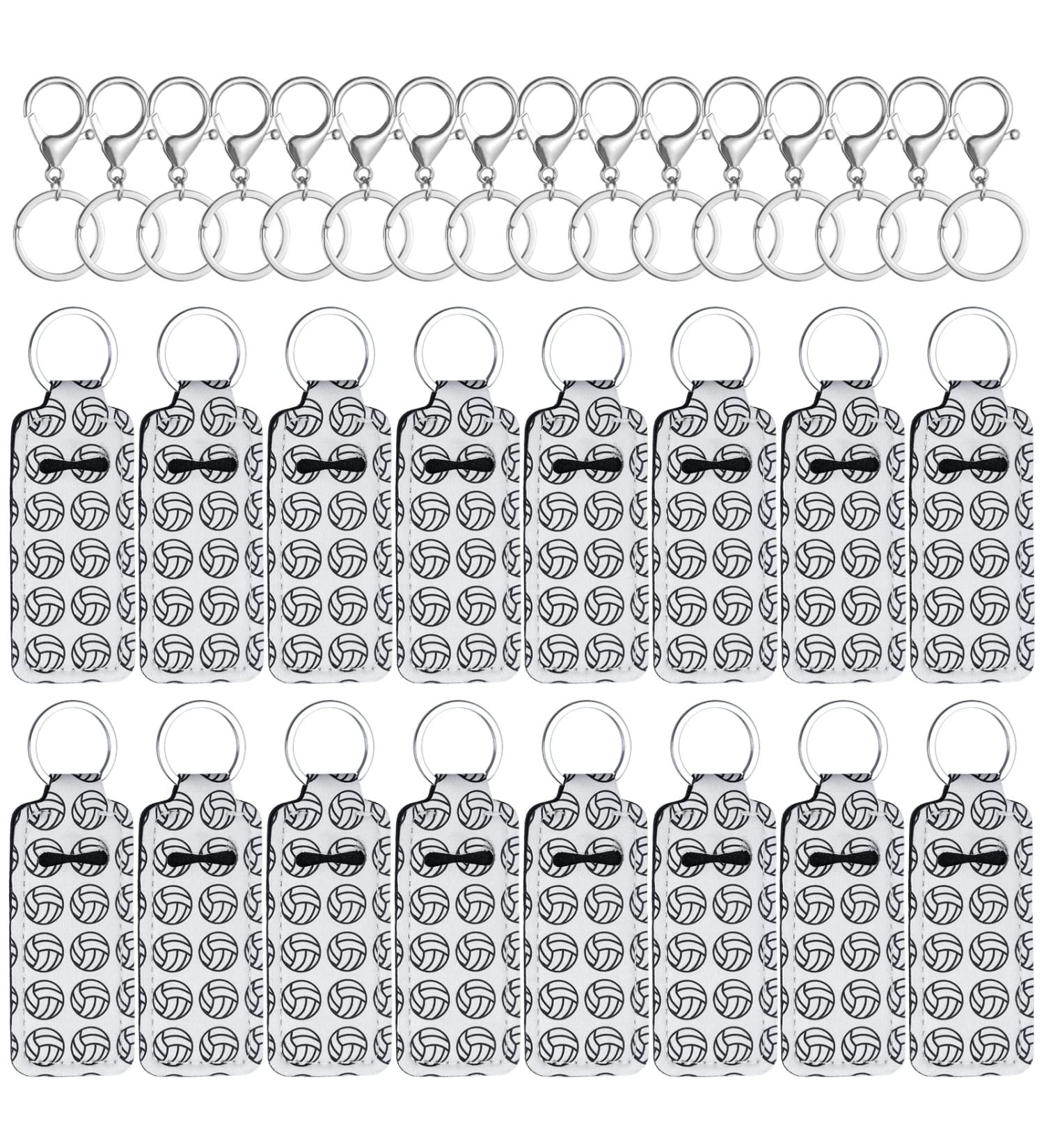 16 PCS BATTIPAW Volleyball Lip Balm Holder Keychain for Women - Bulk Lip Gloss Keyring Tracker Safeguard - Buy Online on GoSupps.com