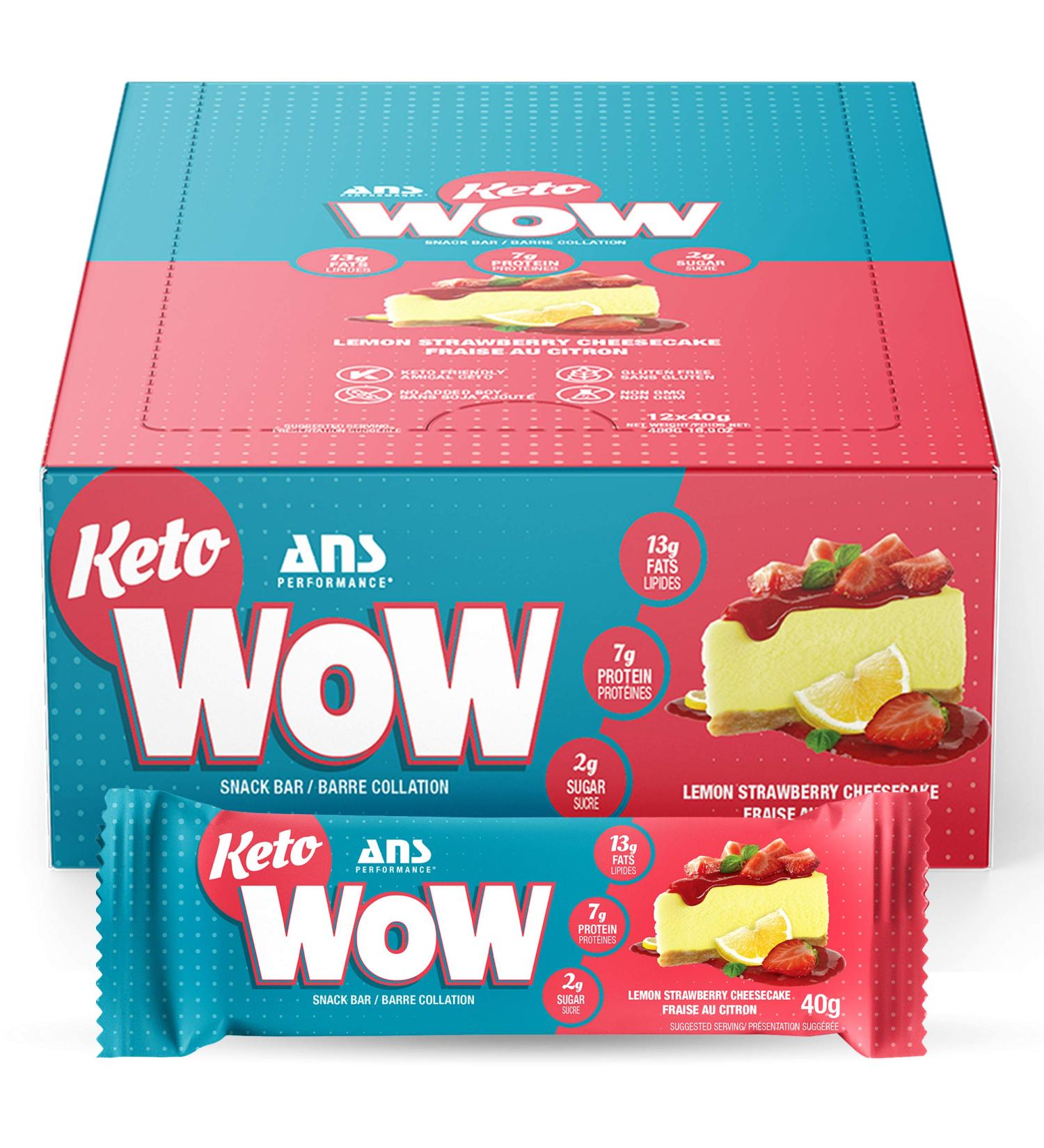 ANS Performance Lemon Strawberry Cheesecake Bars 1.41 oz - Pack of 12 - Buy Online on GoSupps.com