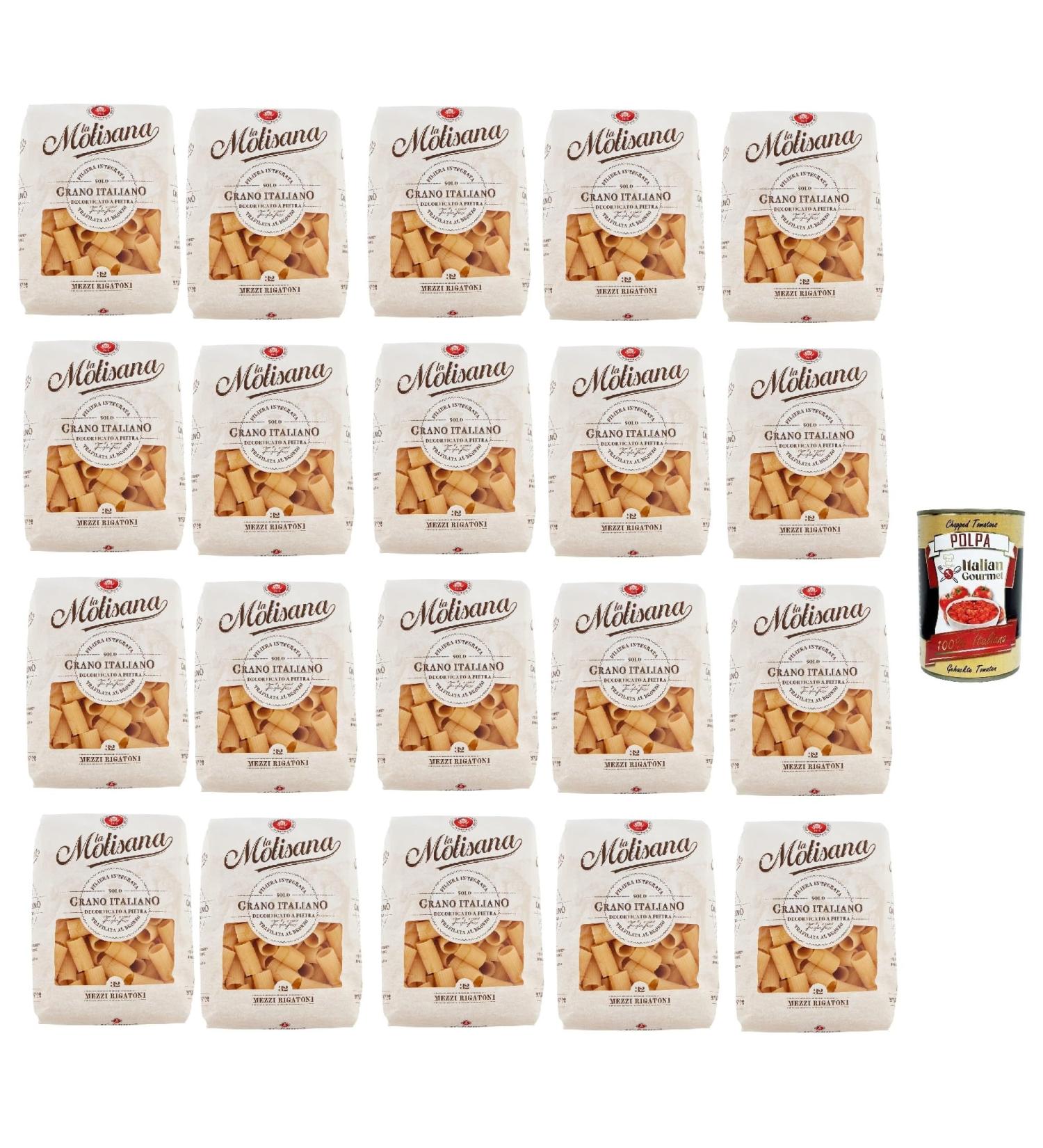  Italian Gourmet E.R. La Molisana Mezzi Rigatoni No. 32 Pasta Lenta Lavorazione Bronze Modelling Clay 500 g + Pulpa Gourmet Italian 400 g Pack of 20 - Buy Online on GoSupps.com